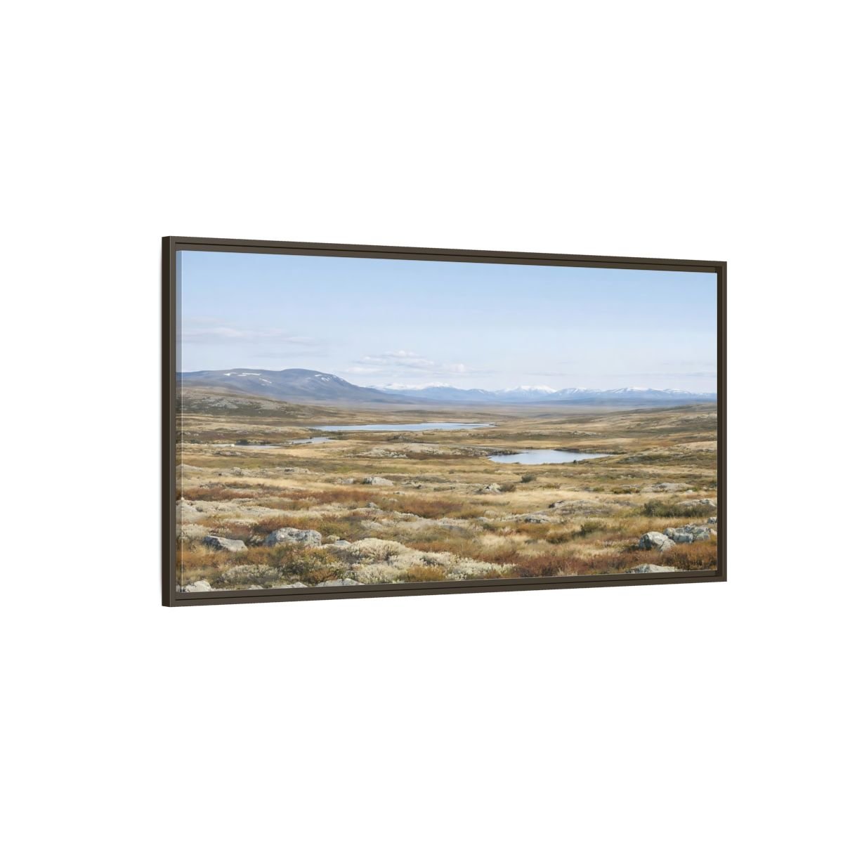 Landscape Nature Tundra - Framed Canvas Wall Art Print - YesArtYes