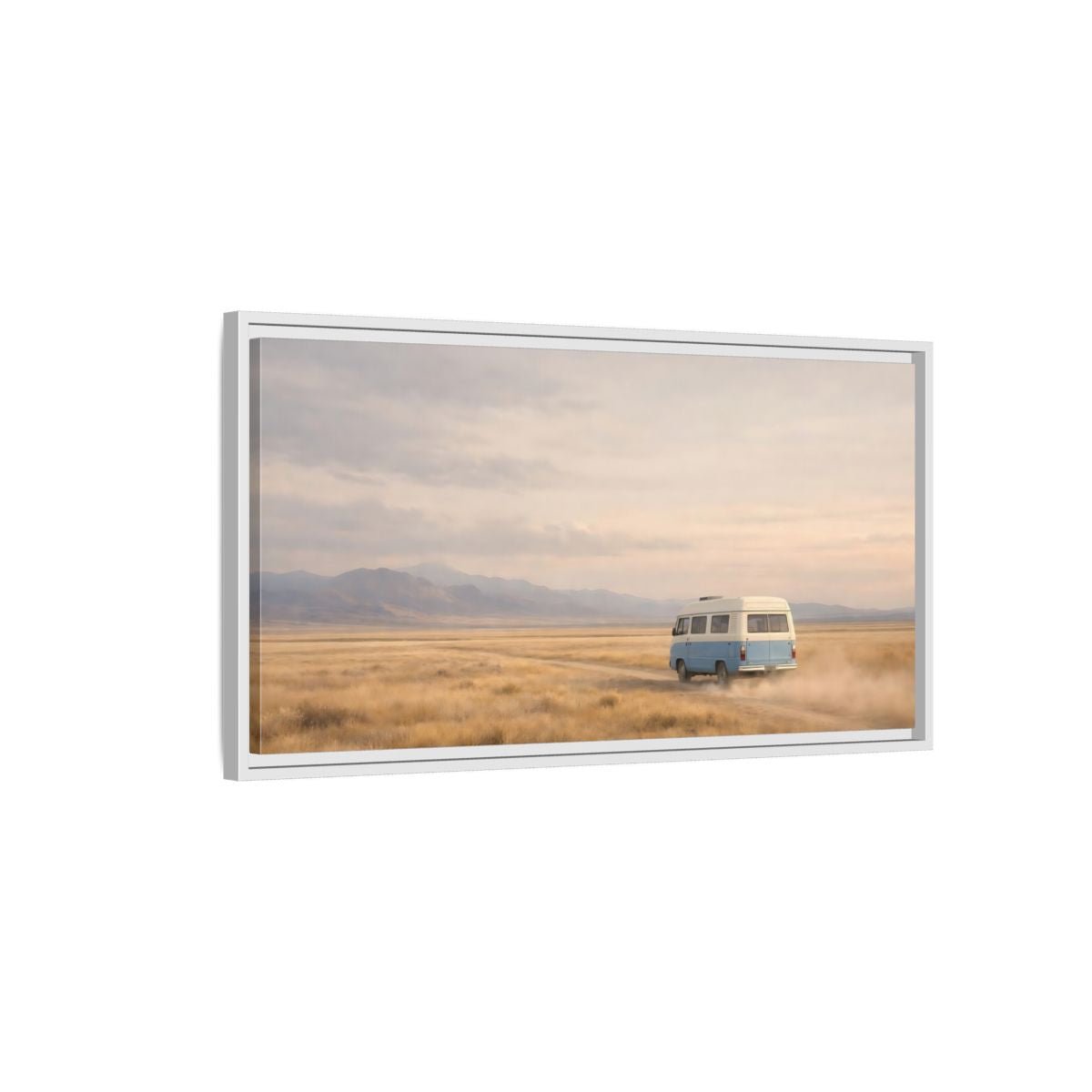 Landscape Nature Van Blue - Framed Canvas Wall Art Print - YesArtYes