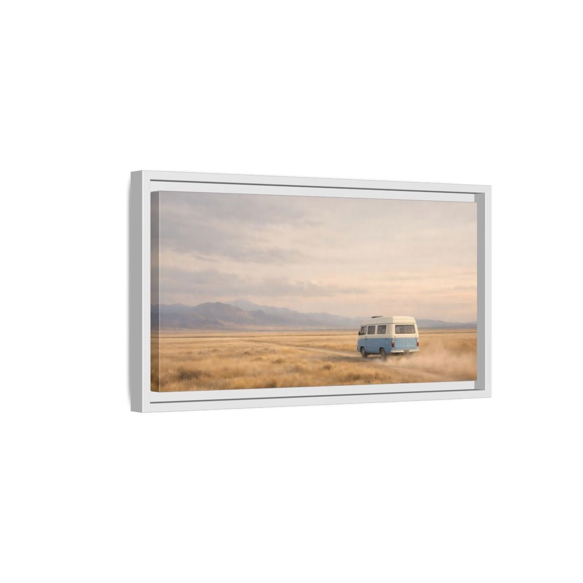 Landscape Nature Van Blue - Framed Canvas Wall Art Print - YesArtYes
