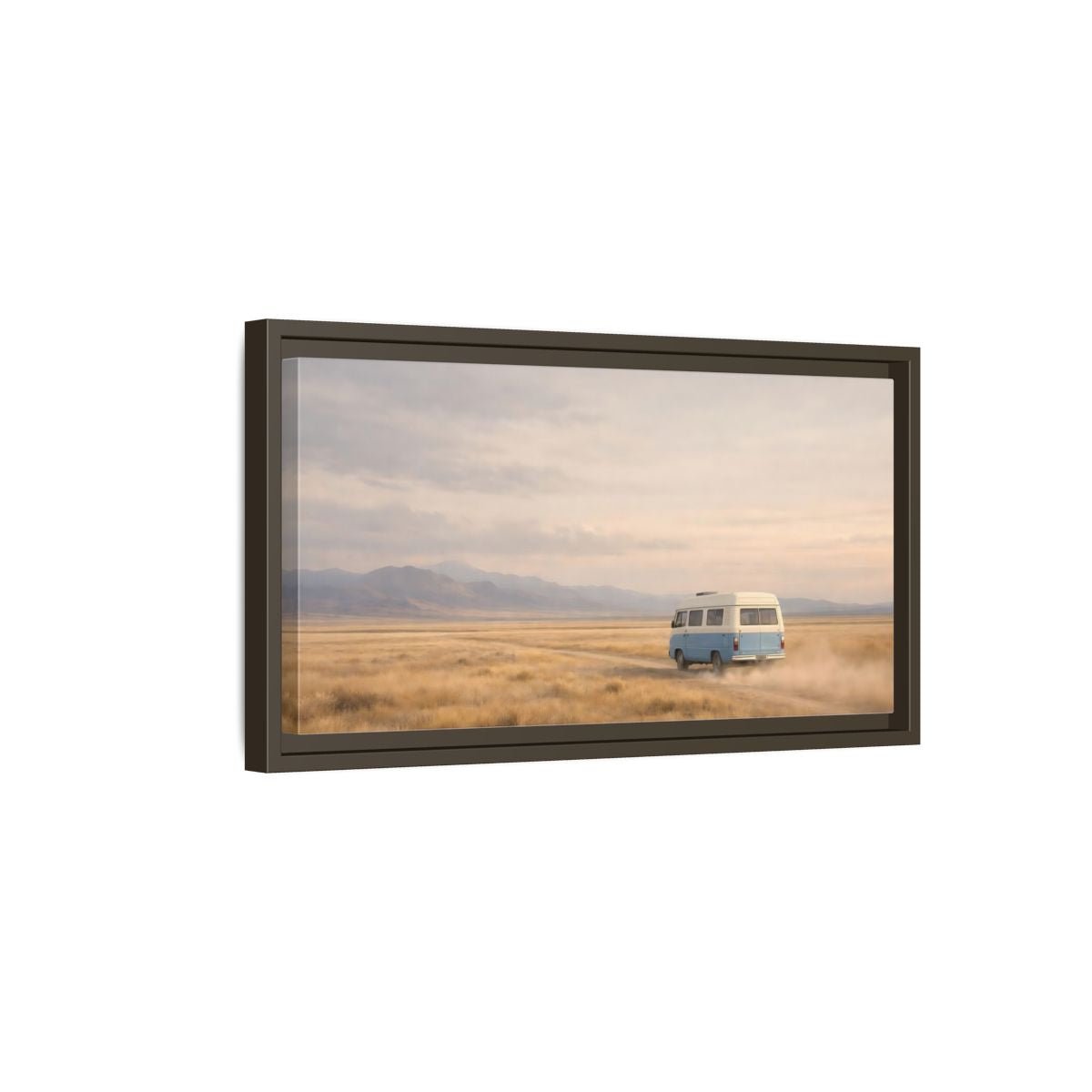 Landscape Nature Van Blue - Framed Canvas Wall Art Print - YesArtYes