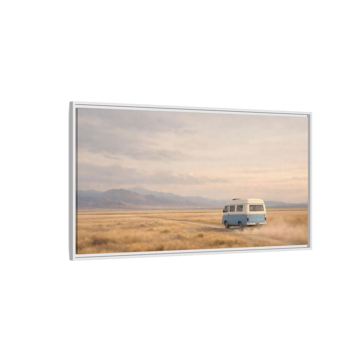 Landscape Nature Van Blue - Framed Canvas Wall Art Print - YesArtYes