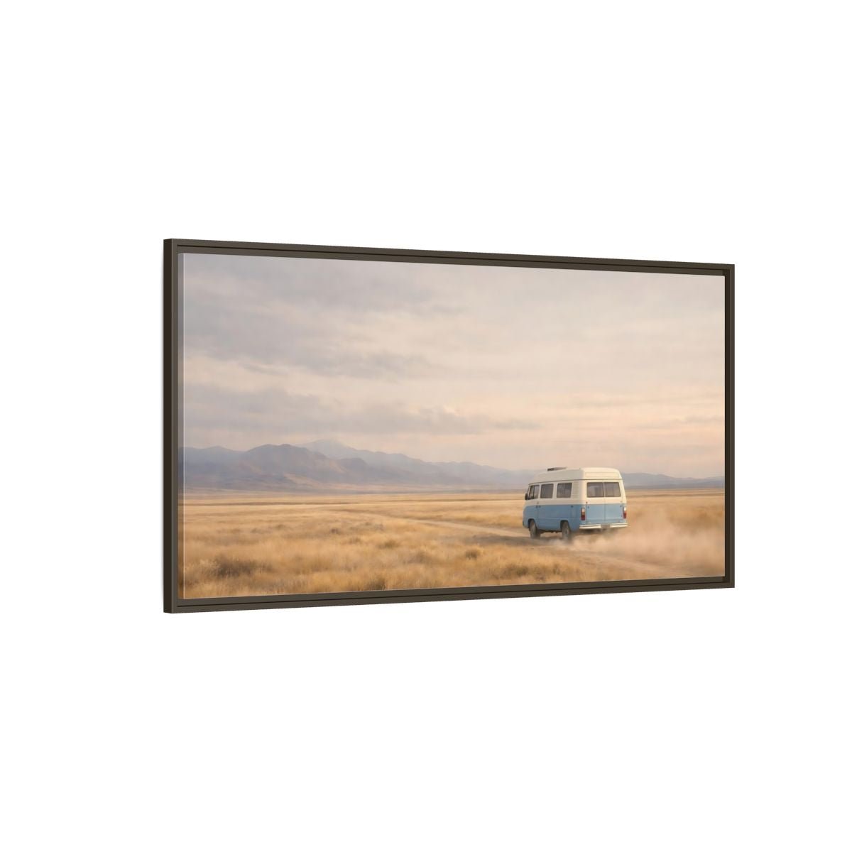 Landscape Nature Van Blue - Framed Canvas Wall Art Print - YesArtYes