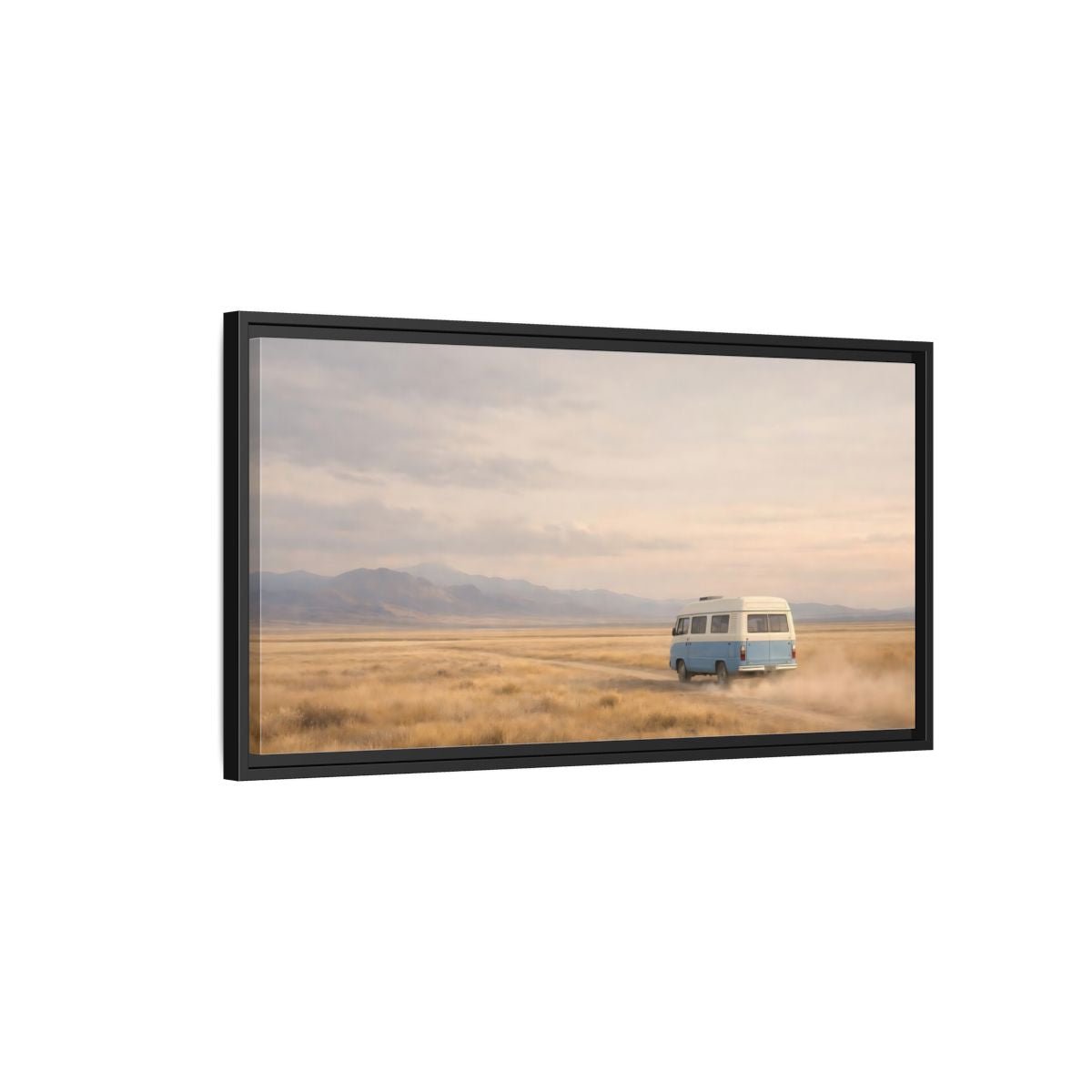 Landscape Nature Van Blue - Framed Canvas Wall Art Print - YesArtYes