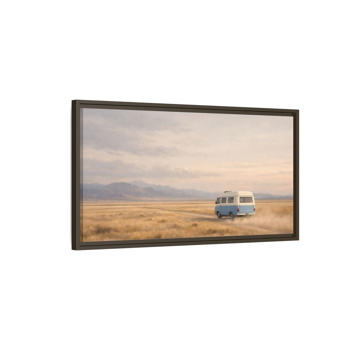 Landscape Nature Van Blue - Framed Canvas Wall Art Print - YesArtYes