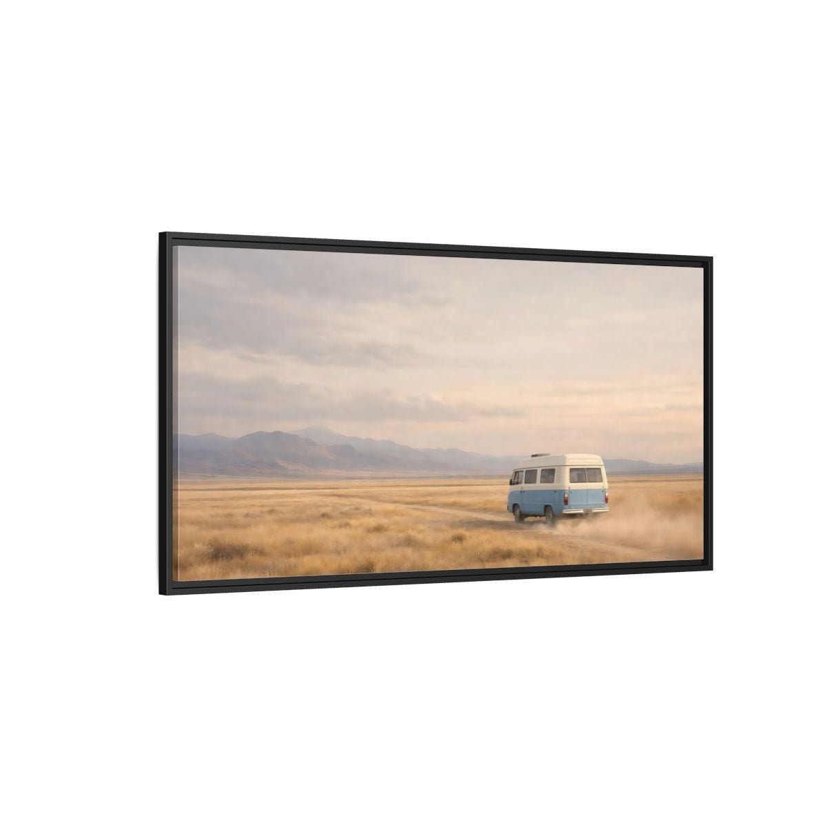 Landscape Nature Van Blue - Framed Canvas Wall Art Print - YesArtYes