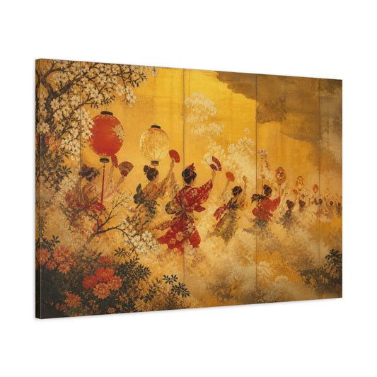 Main Mockup. Lantern Festival Dance shown as canvas print