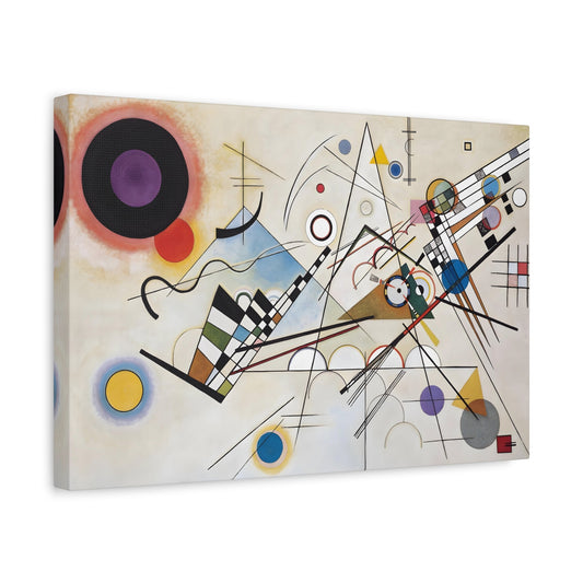 Large Abstract Kandinsky Colorful Canvas Art Print Composition VIII - YesArtYes