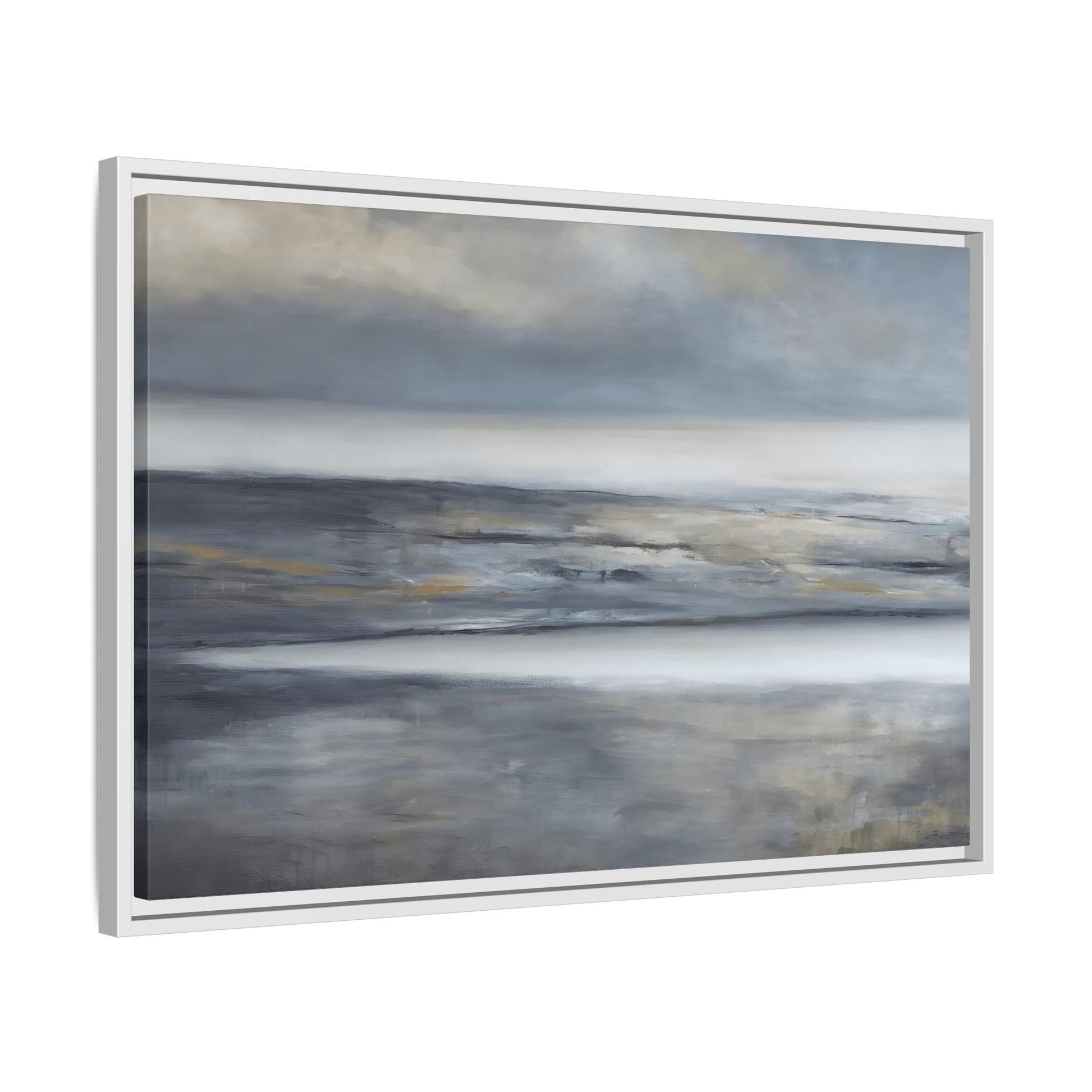 Large Abstract Landscape Framed Canvas Print - Modern Home Decor - YesArtYes
