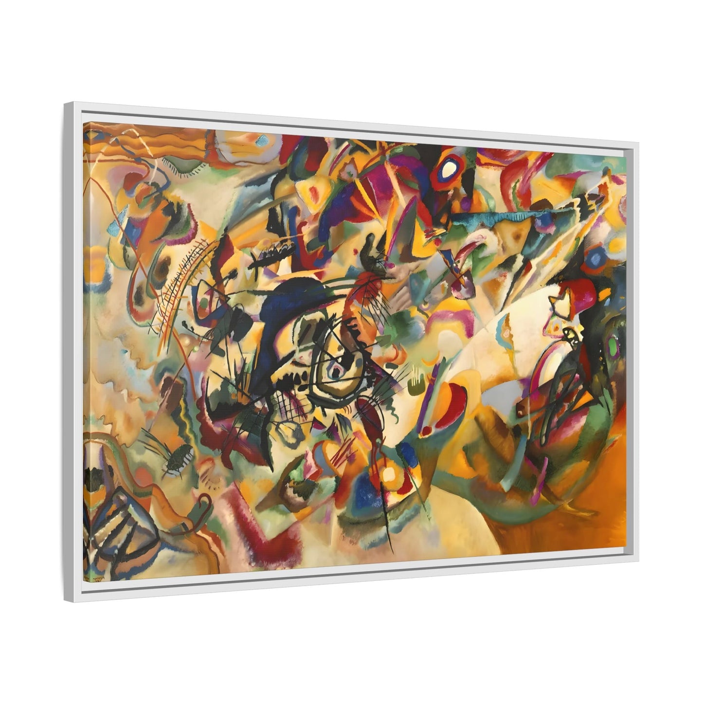 Large Colorful Abstract Kandinsky Canvas Print - Composition VII Artwork - YesArtYes