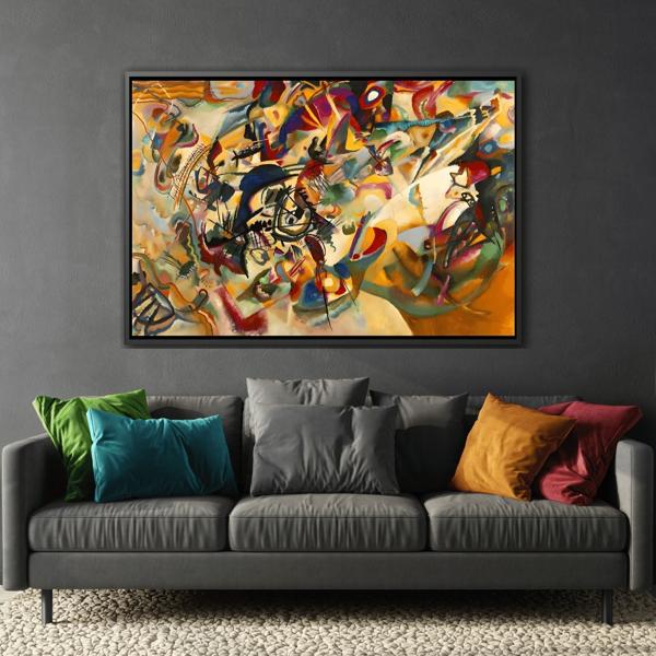 Large Colorful Abstract Kandinsky Canvas Print - Composition VII Artwork - YesArtYes