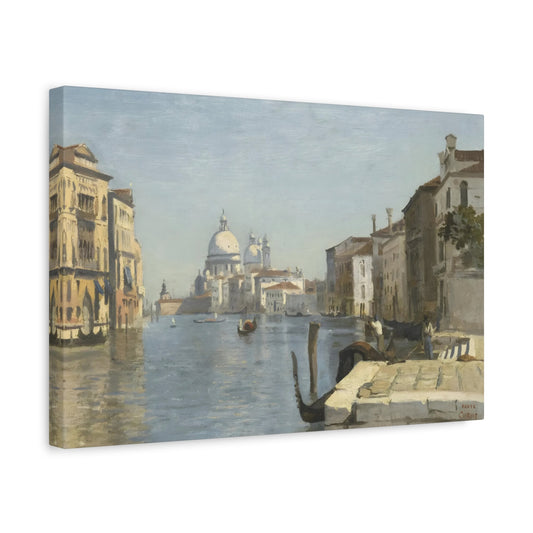 Large Corot Venice Landscape Canvas Wall Art Print - YesArtYes