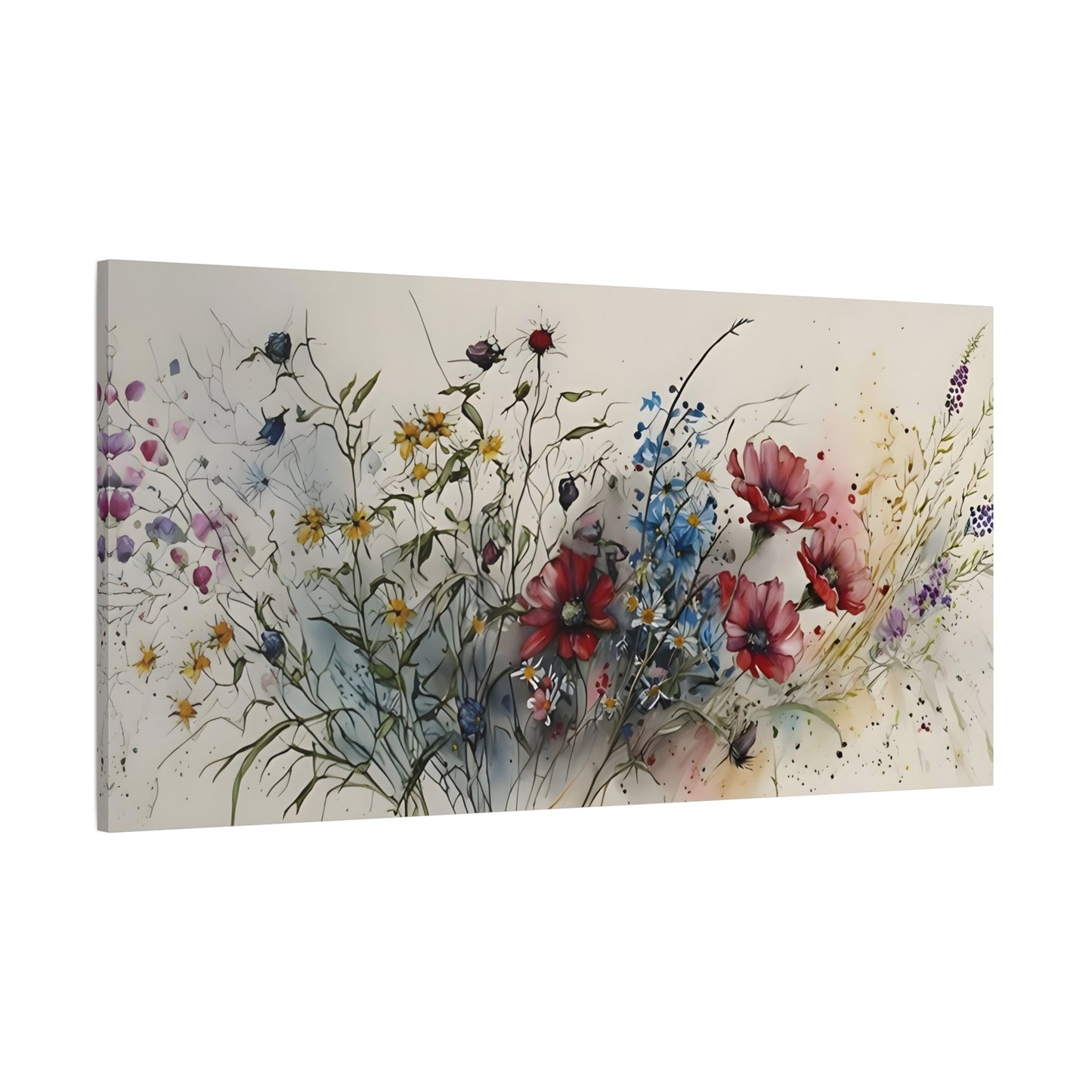 Large Floral Canvas Print - Abstract Flower Painting Wall Art - YesArtYes