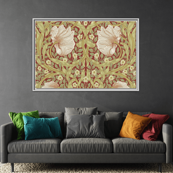 Large Floral Canvas Prints - William Morris Majesty Wall Art Decor - YesArtYes