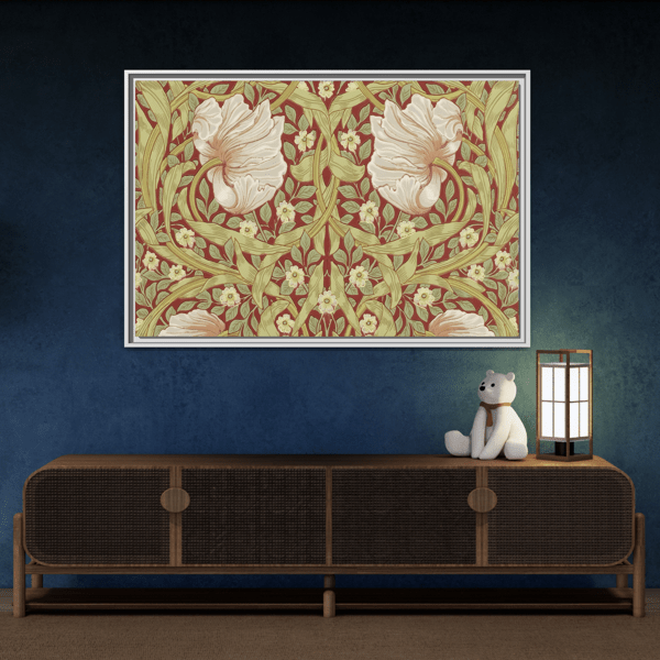 Large Floral Canvas Prints - William Morris Majesty Wall Art Decor - YesArtYes