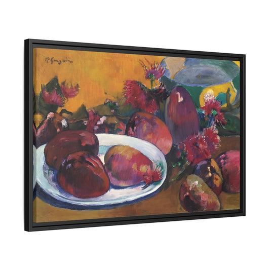 Large Framed Gauguin Still Life Mangoes Canvas Print - Fruits Wall Art - YesArtYes