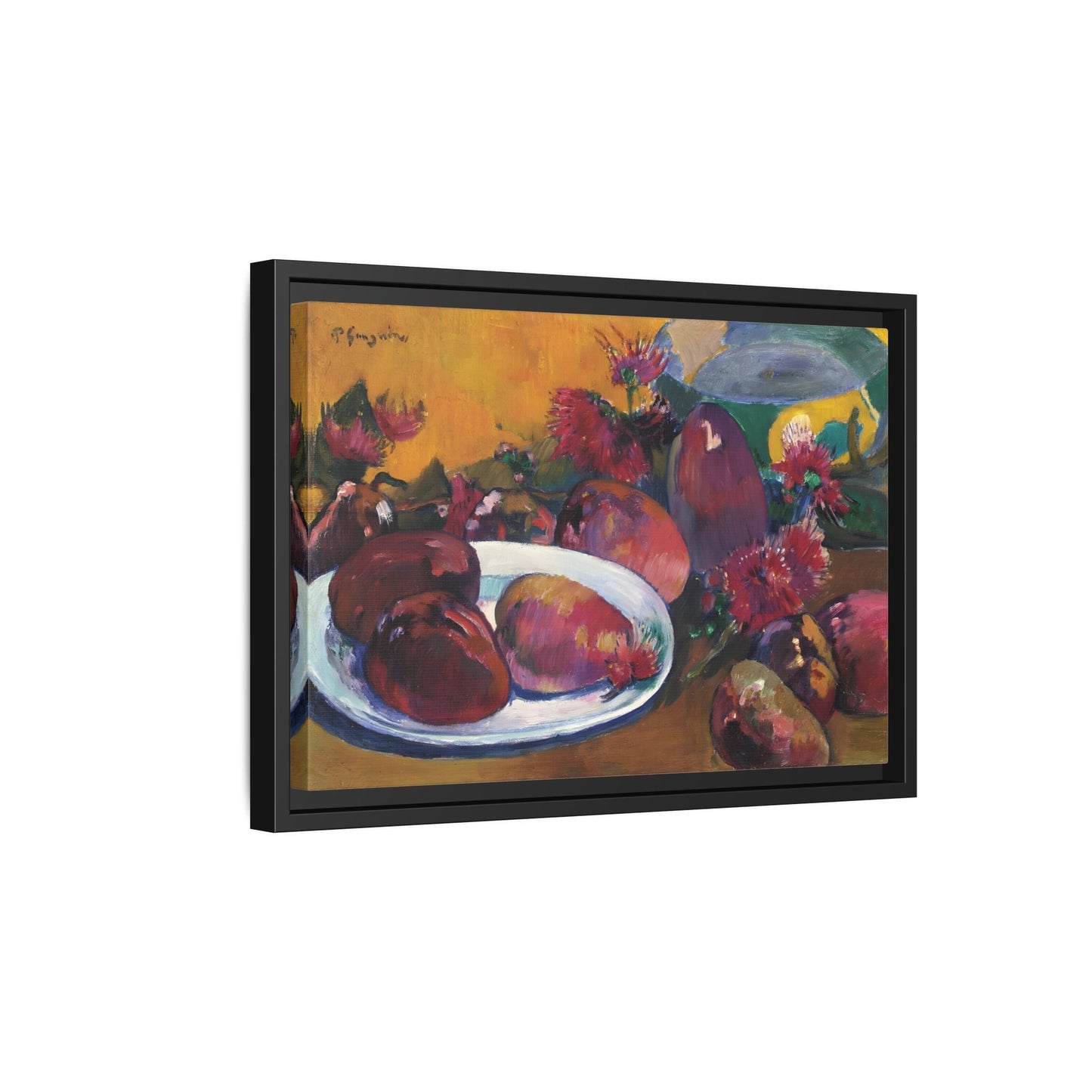 Large Framed Gauguin Still Life Mangoes Canvas Print - Fruits Wall Art - YesArtYes