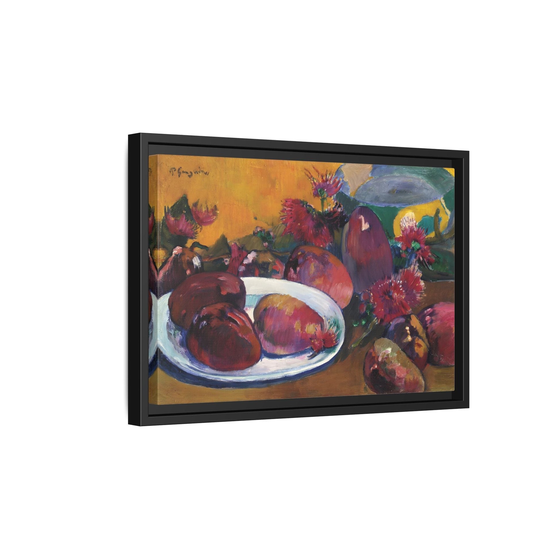 Large Framed Gauguin Still Life Mangoes Canvas Print - Fruits Wall Art - YesArtYes