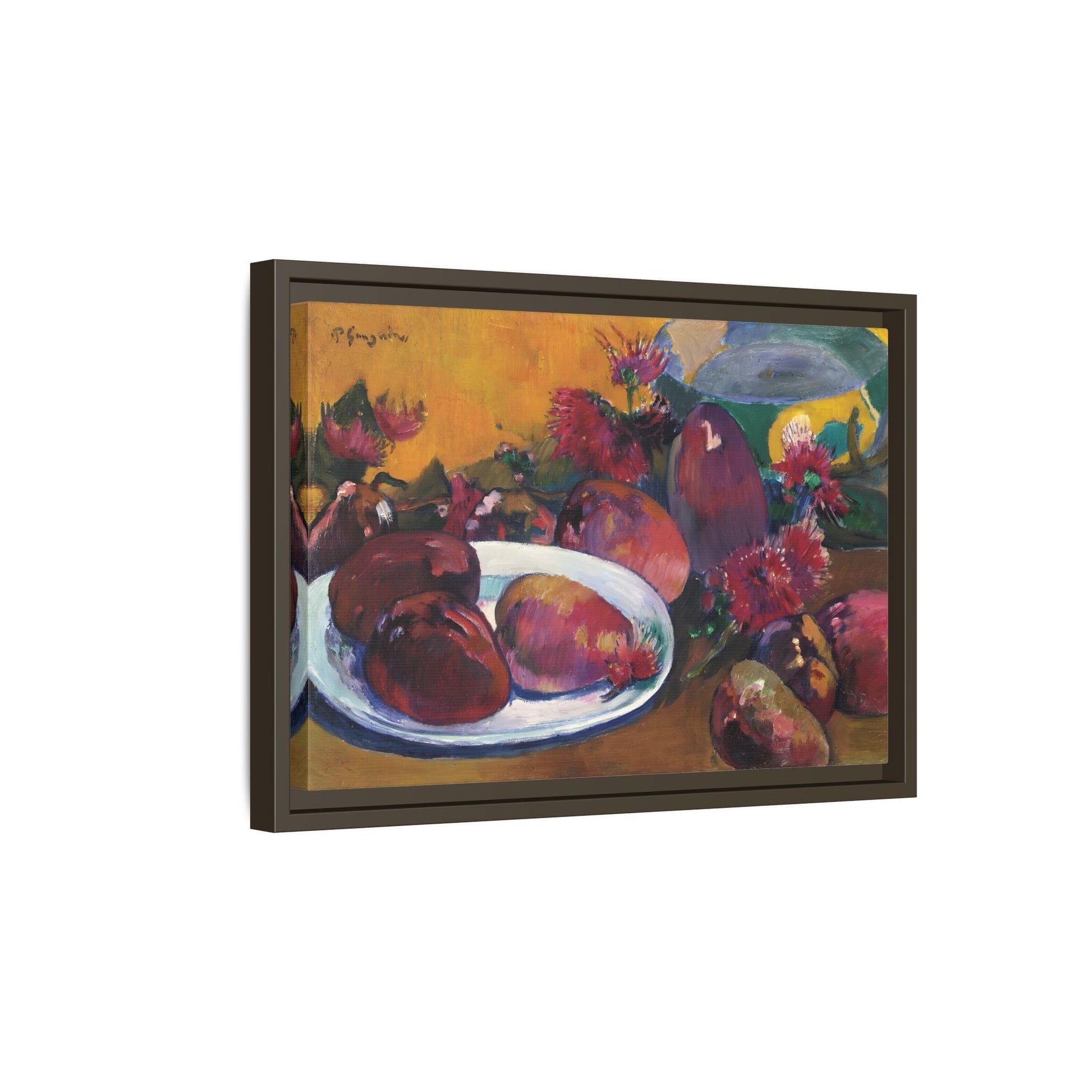 Large Framed Gauguin Still Life Mangoes Canvas Print - Fruits Wall Art - YesArtYes