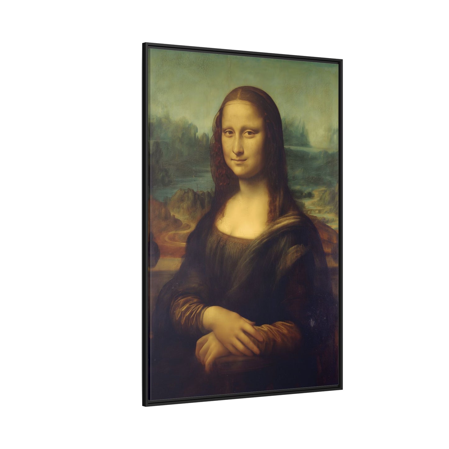 Large Framed Mona Lisa Canvas Wall Art Painting Reproduction Print - YesArtYes