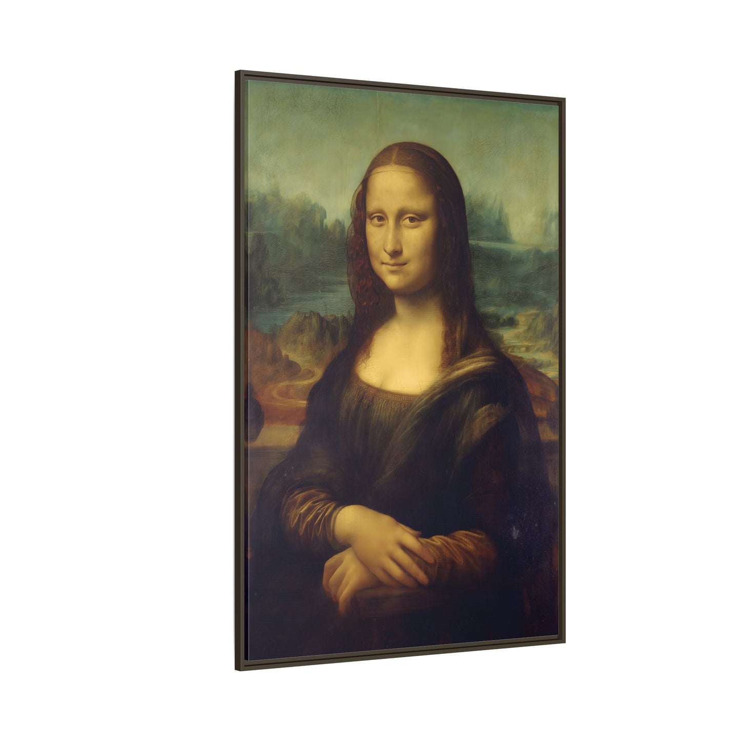 Large Framed Mona Lisa Canvas Wall Art Painting Reproduction Print - YesArtYes