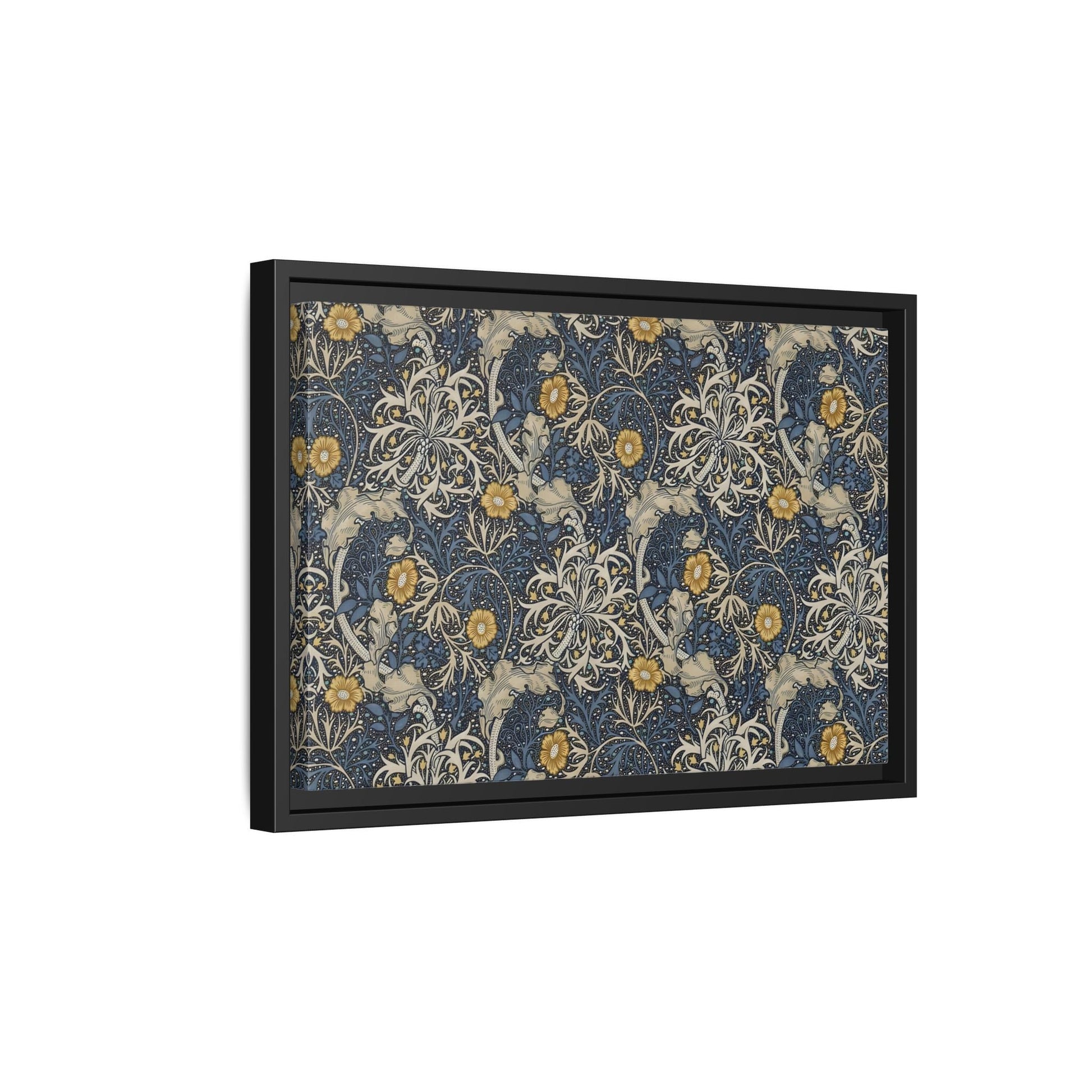 Large Framed Seaweed William Morris Canvas Wall Art Oceanic Print - YesArtYes