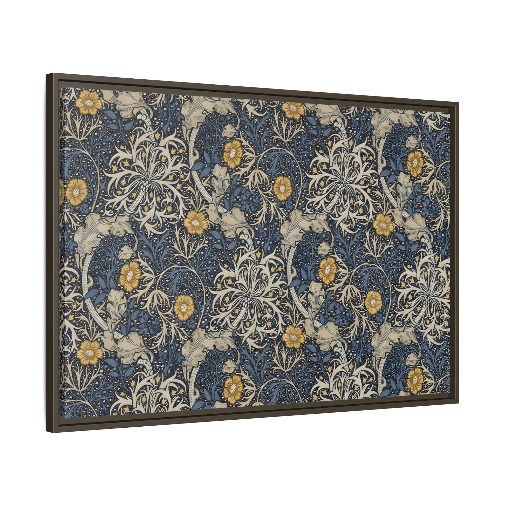 Large Framed Seaweed William Morris Canvas Wall Art Oceanic Print - YesArtYes