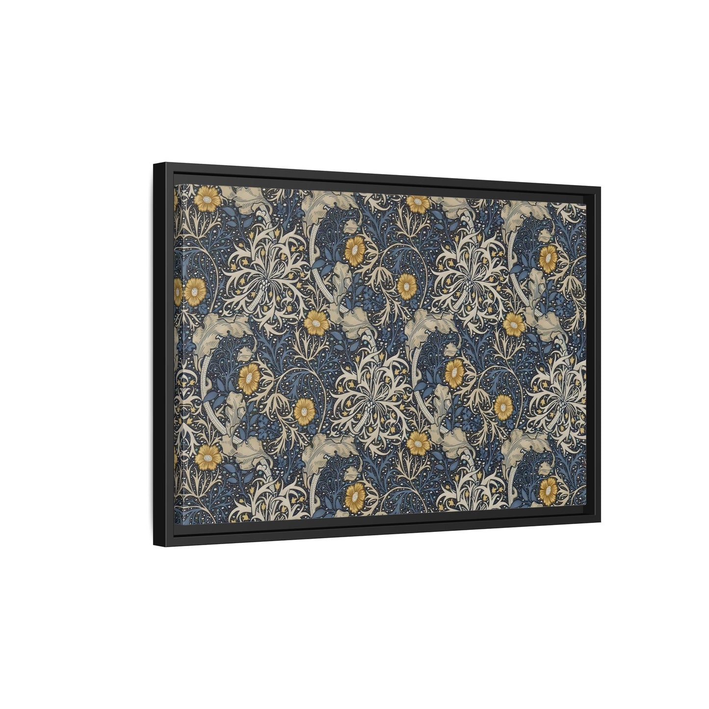 Large Framed Seaweed William Morris Canvas Wall Art Oceanic Print - YesArtYes