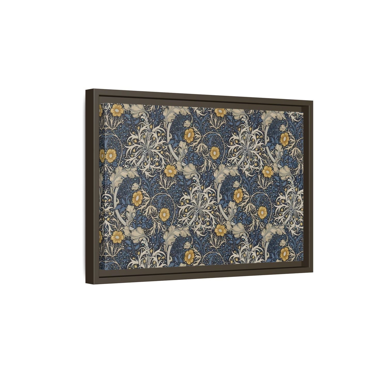 Large Framed Seaweed William Morris Canvas Wall Art Oceanic Print - YesArtYes