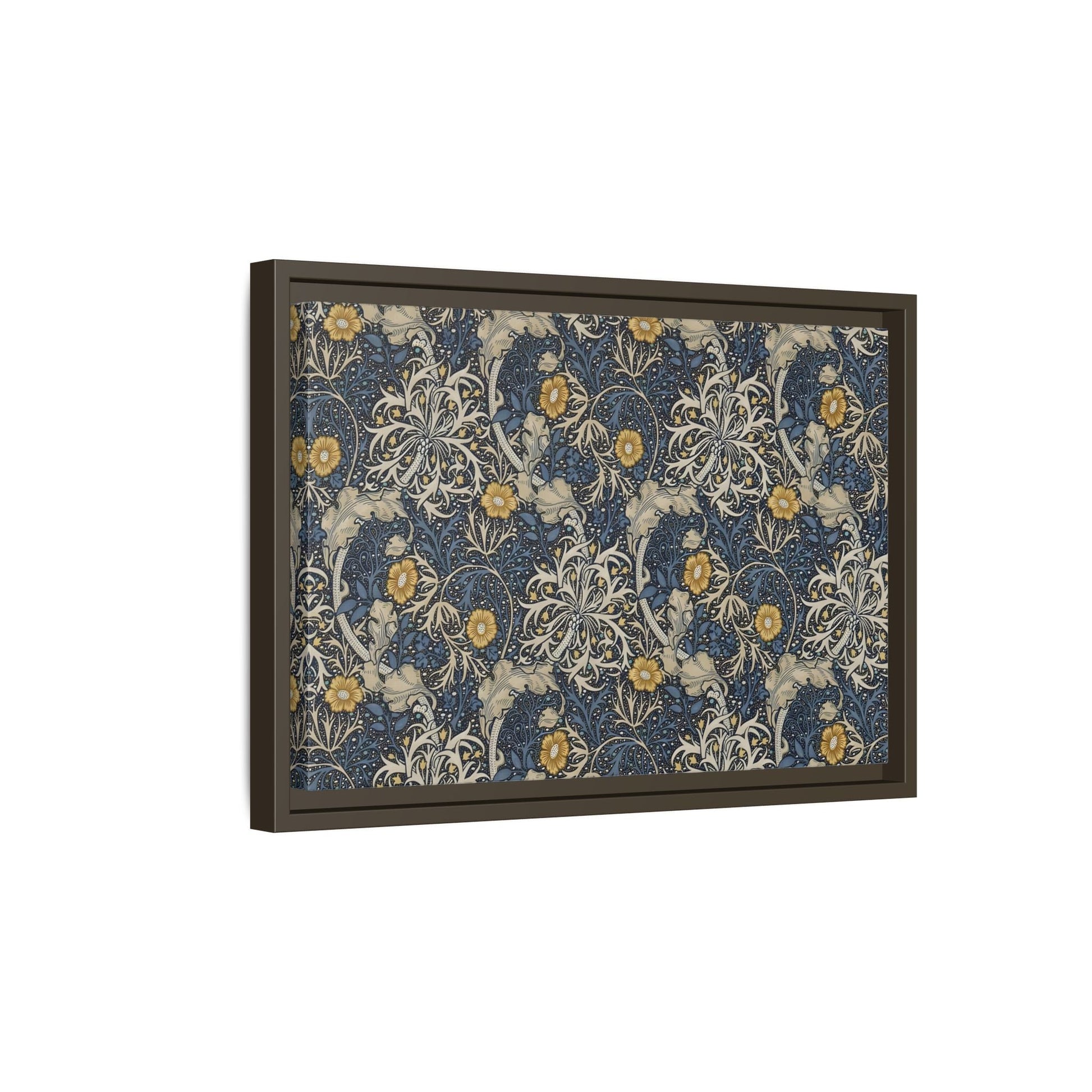 Large Framed Seaweed William Morris Canvas Wall Art Oceanic Print - YesArtYes