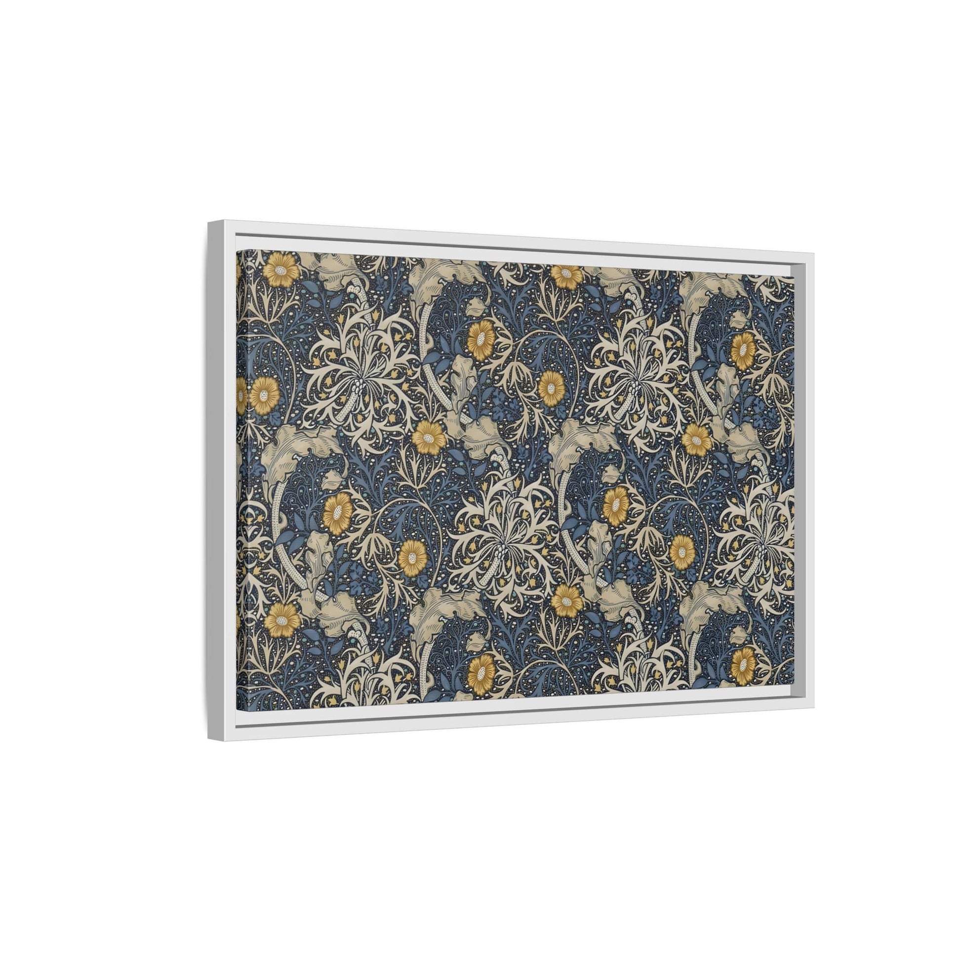 Large Framed Seaweed William Morris Canvas Wall Art Oceanic Print - YesArtYes