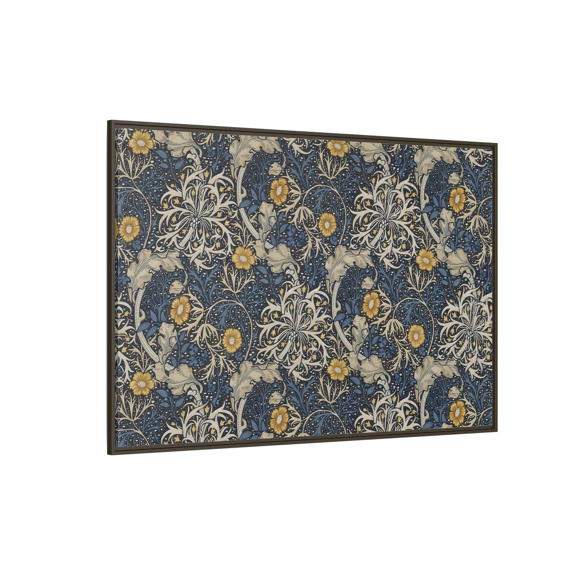 Large Framed Seaweed William Morris Canvas Wall Art Oceanic Print - YesArtYes