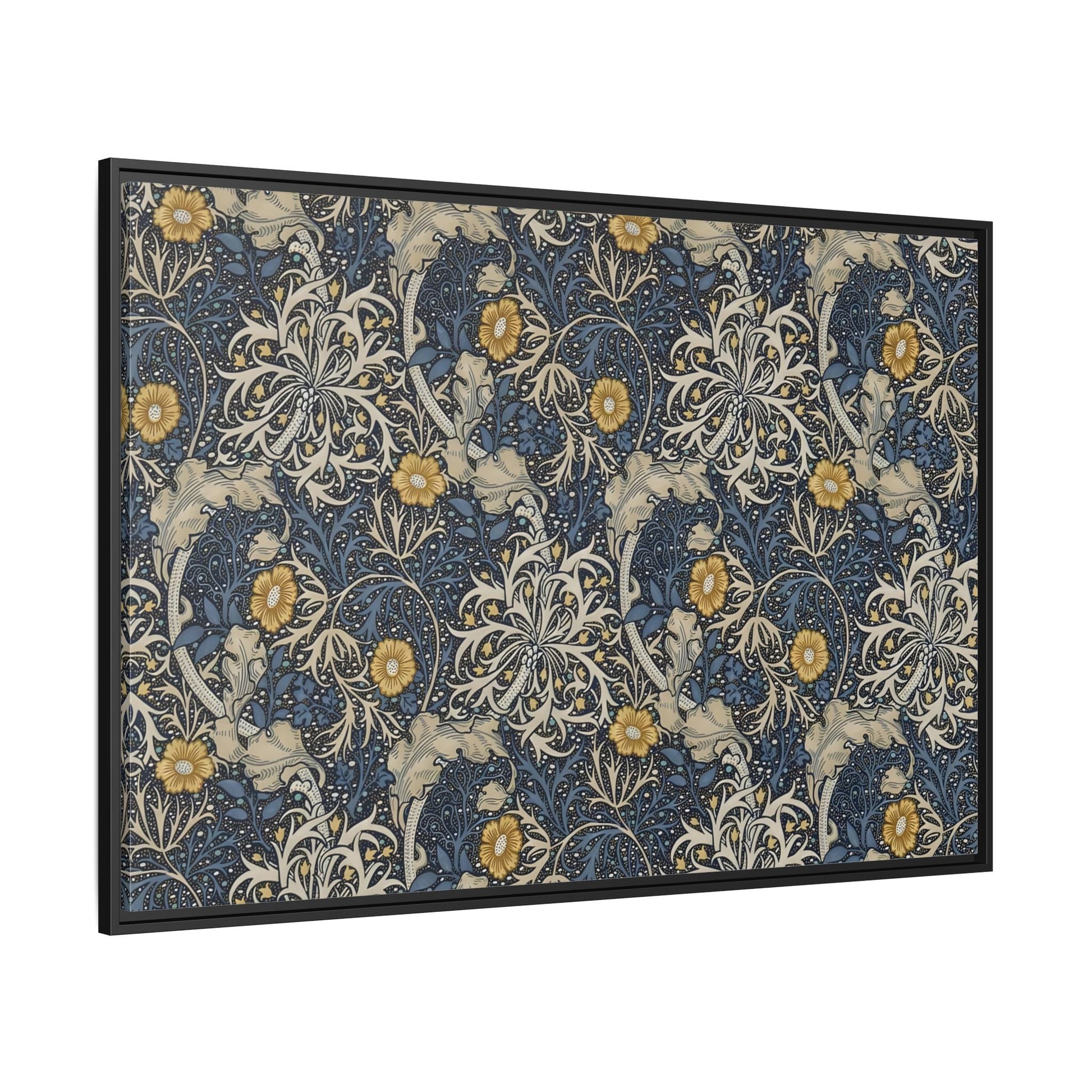 Large Framed Seaweed William Morris Canvas Wall Art Oceanic Print - YesArtYes