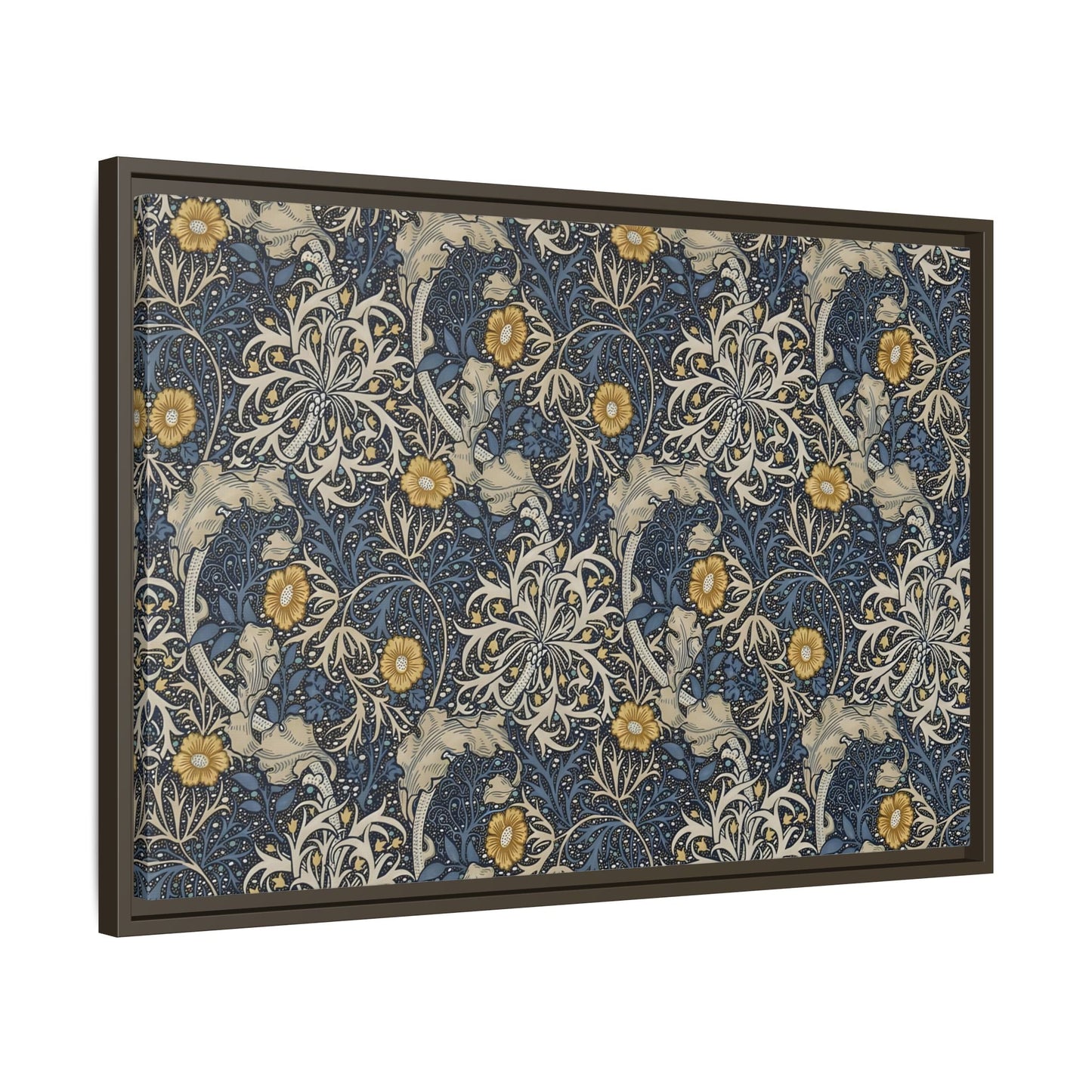 Large Framed Seaweed William Morris Canvas Wall Art Oceanic Print - YesArtYes