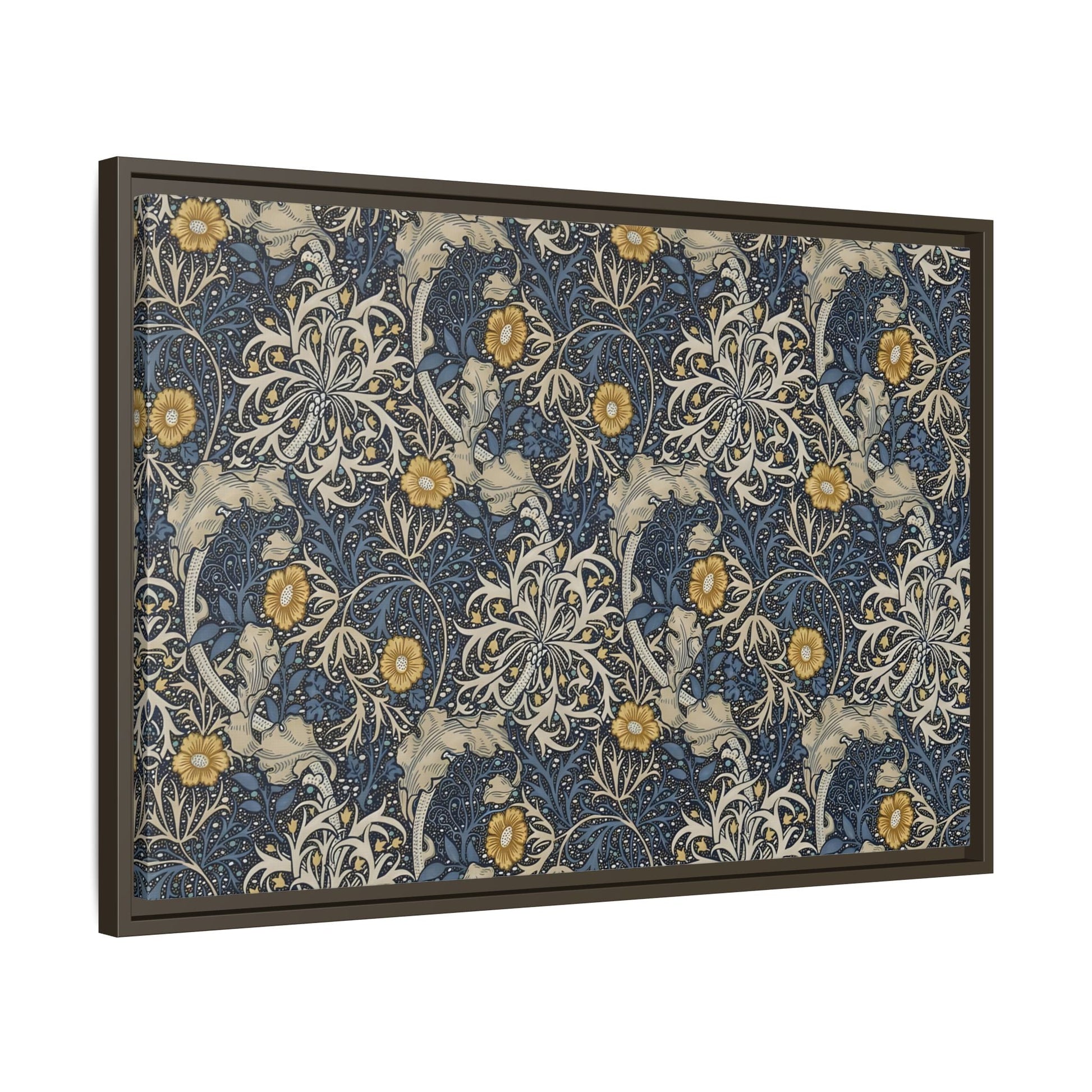 Large Framed Seaweed William Morris Canvas Wall Art Oceanic Print - YesArtYes