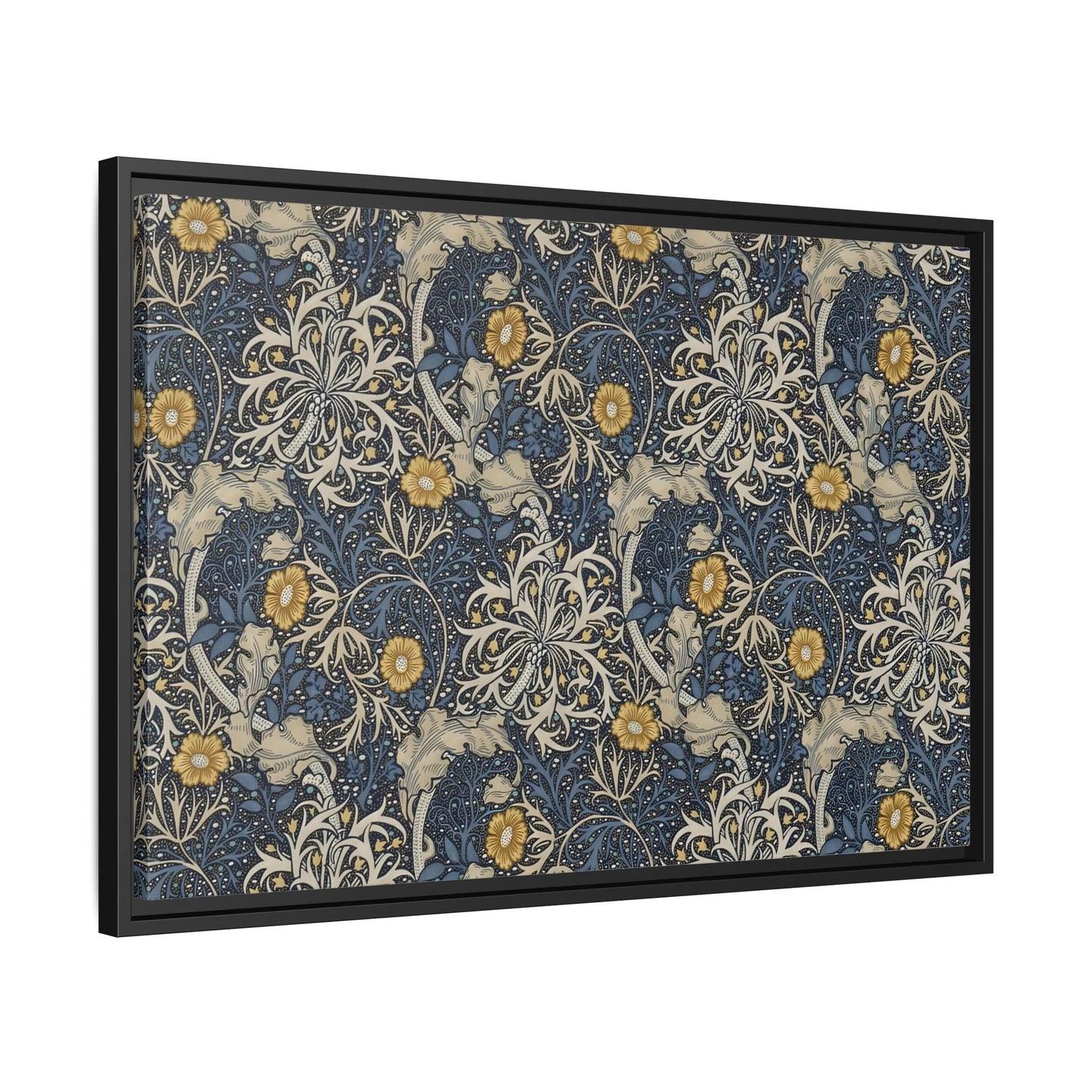 Large Framed Seaweed William Morris Canvas Wall Art Oceanic Print - YesArtYes