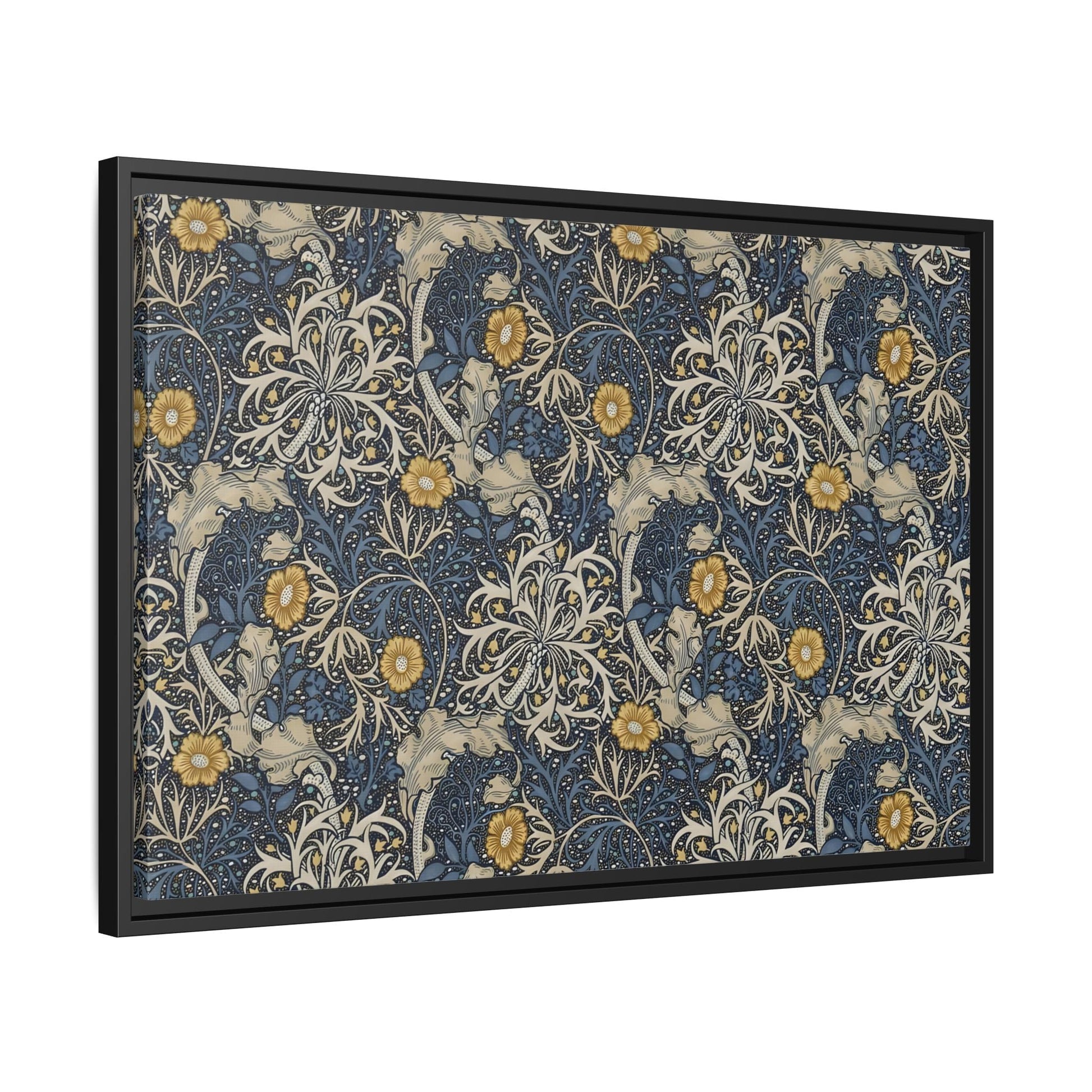 Large Framed Seaweed William Morris Canvas Wall Art Oceanic Print - YesArtYes