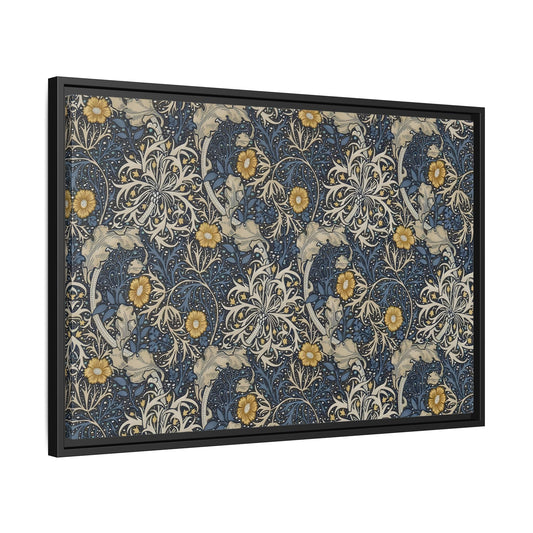 Large Framed Seaweed William Morris Canvas Wall Art Oceanic Print - YesArtYes