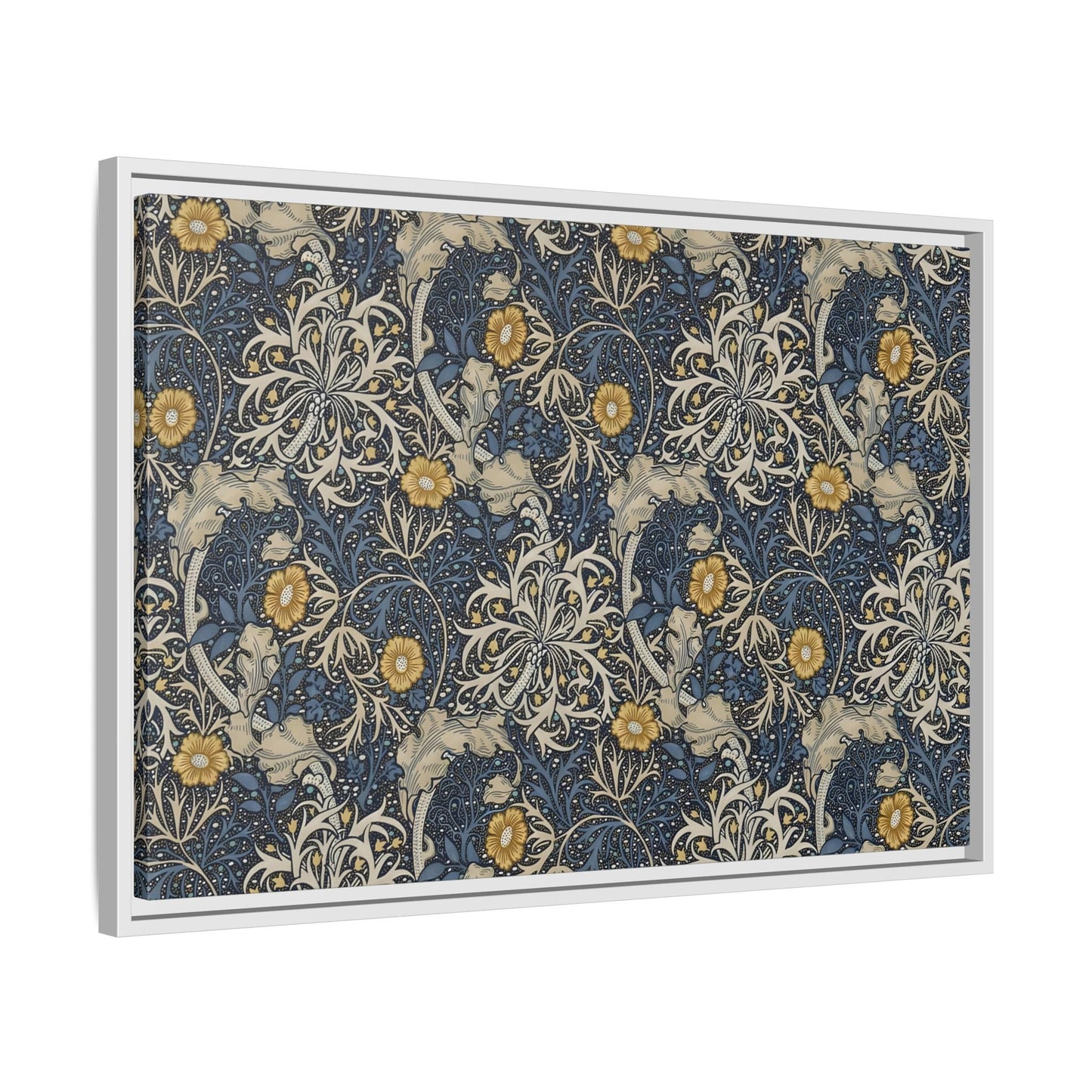 Large Framed Seaweed William Morris Canvas Wall Art Oceanic Print - YesArtYes