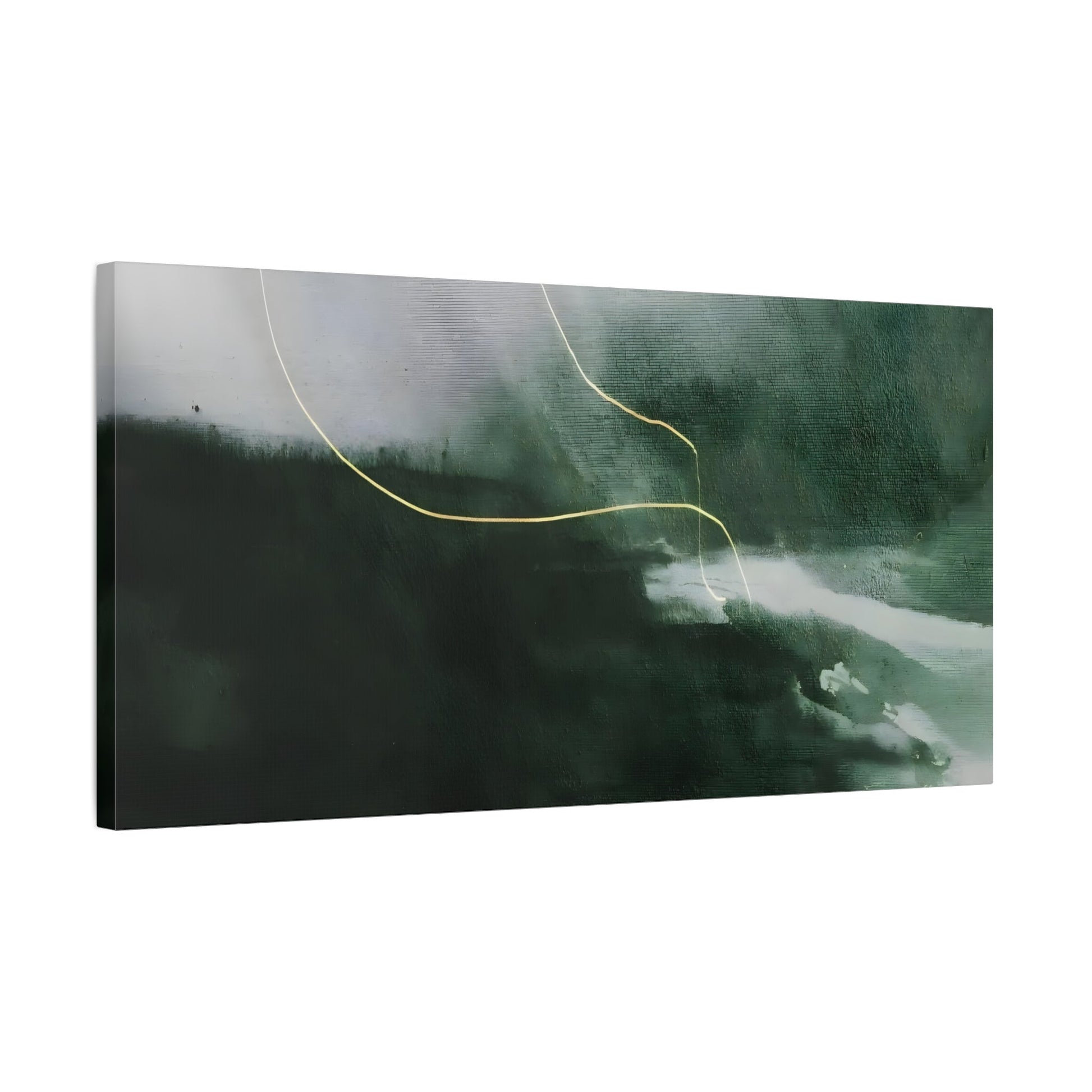 Large Minimalist Green Abstract Modern Canvas Wall Art Print - YesArtYes