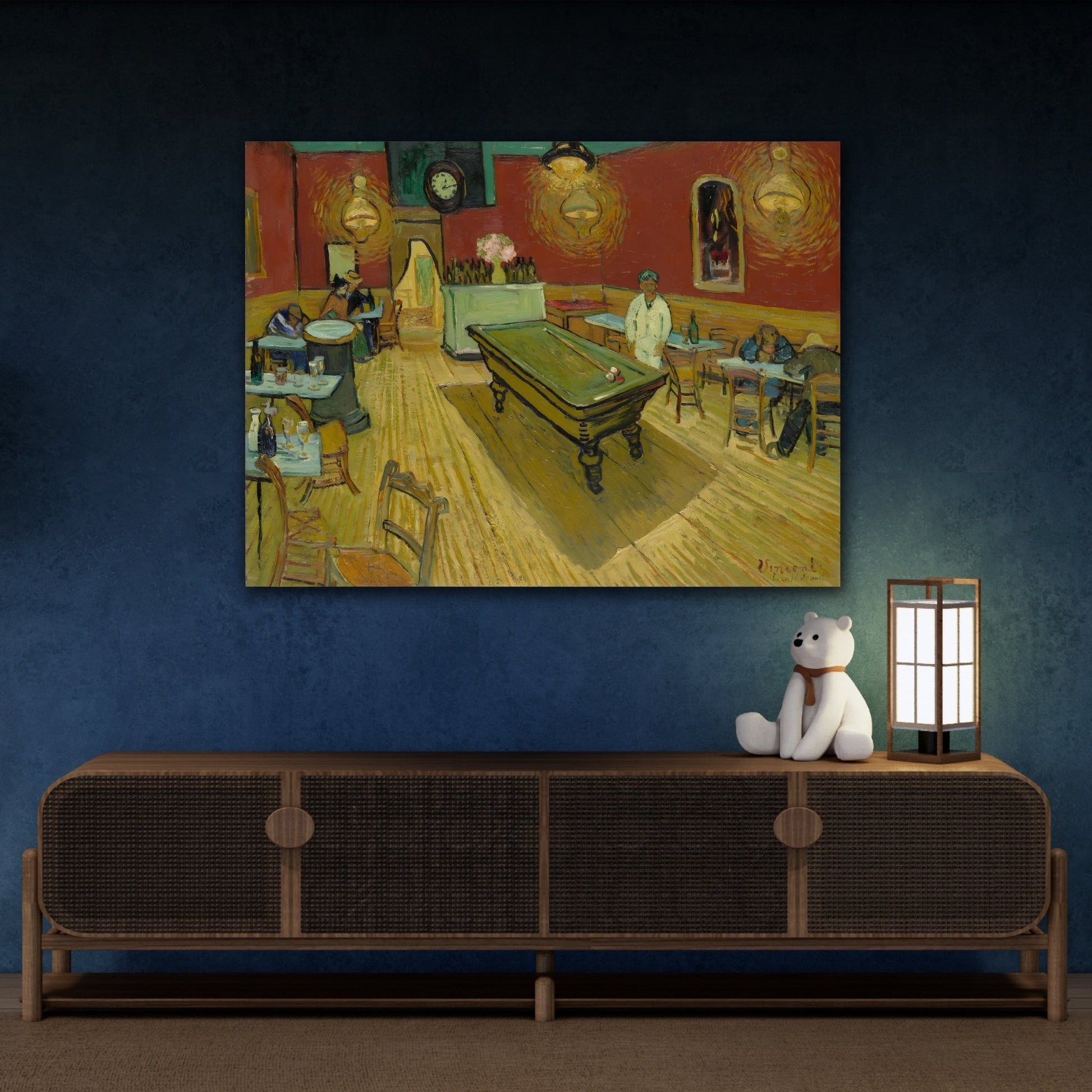 Large Night Cafe Print - Famous Van Gogh Canvas Wall Art - YesArtYes