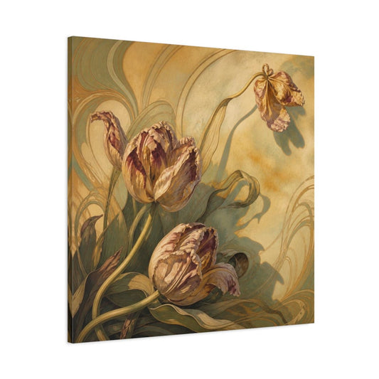 Late Sunlight Tulips Canvas Print – Living Room, Above Sofa - YesArtYes
