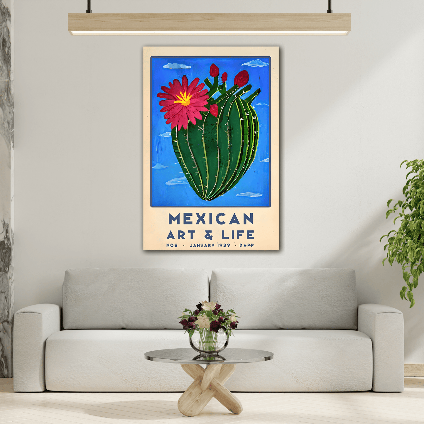 Latin American Mexican Wall Art Floral Canvas Prints Decor - YesArtYes