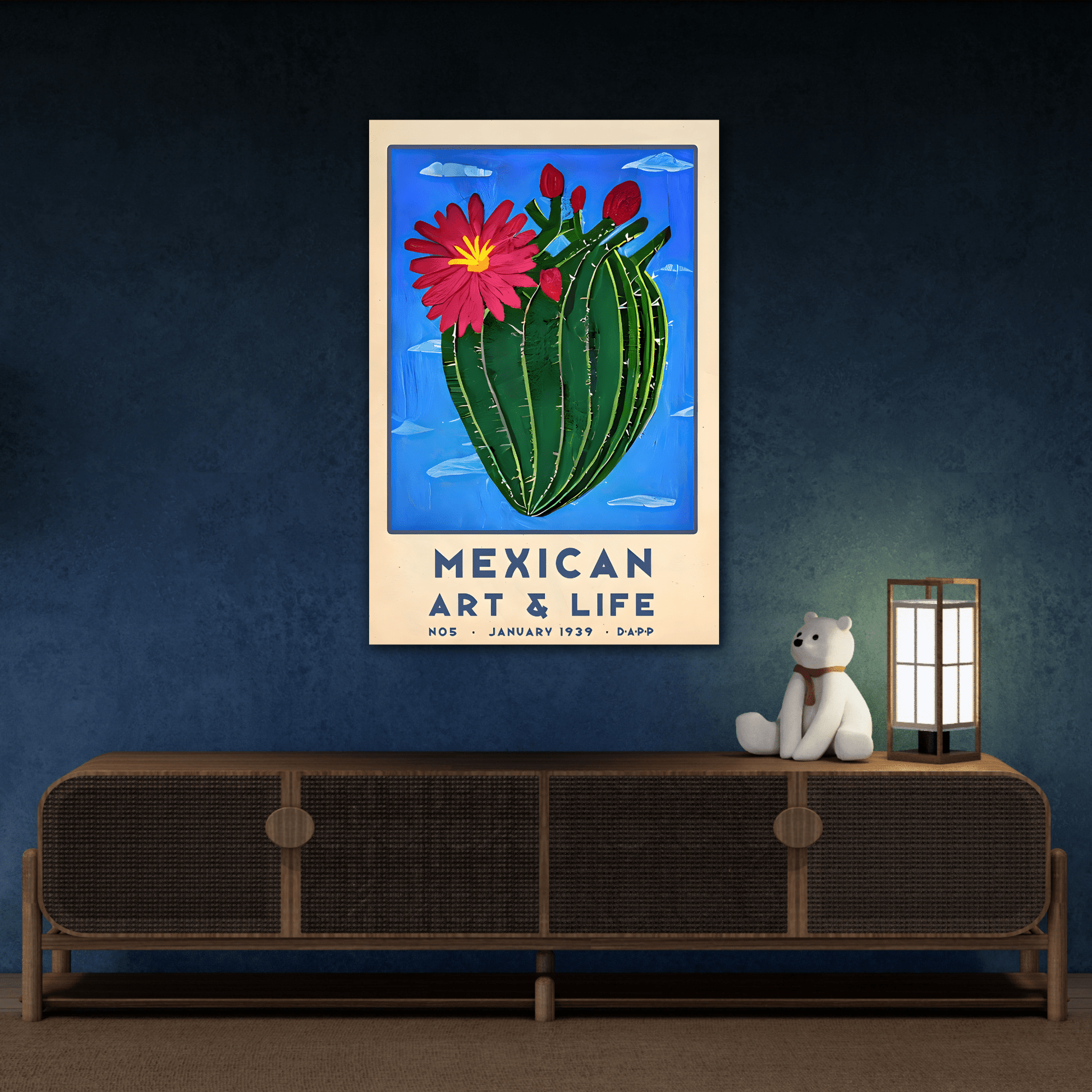 Latin American Mexican Wall Art Floral Canvas Prints Decor - YesArtYes