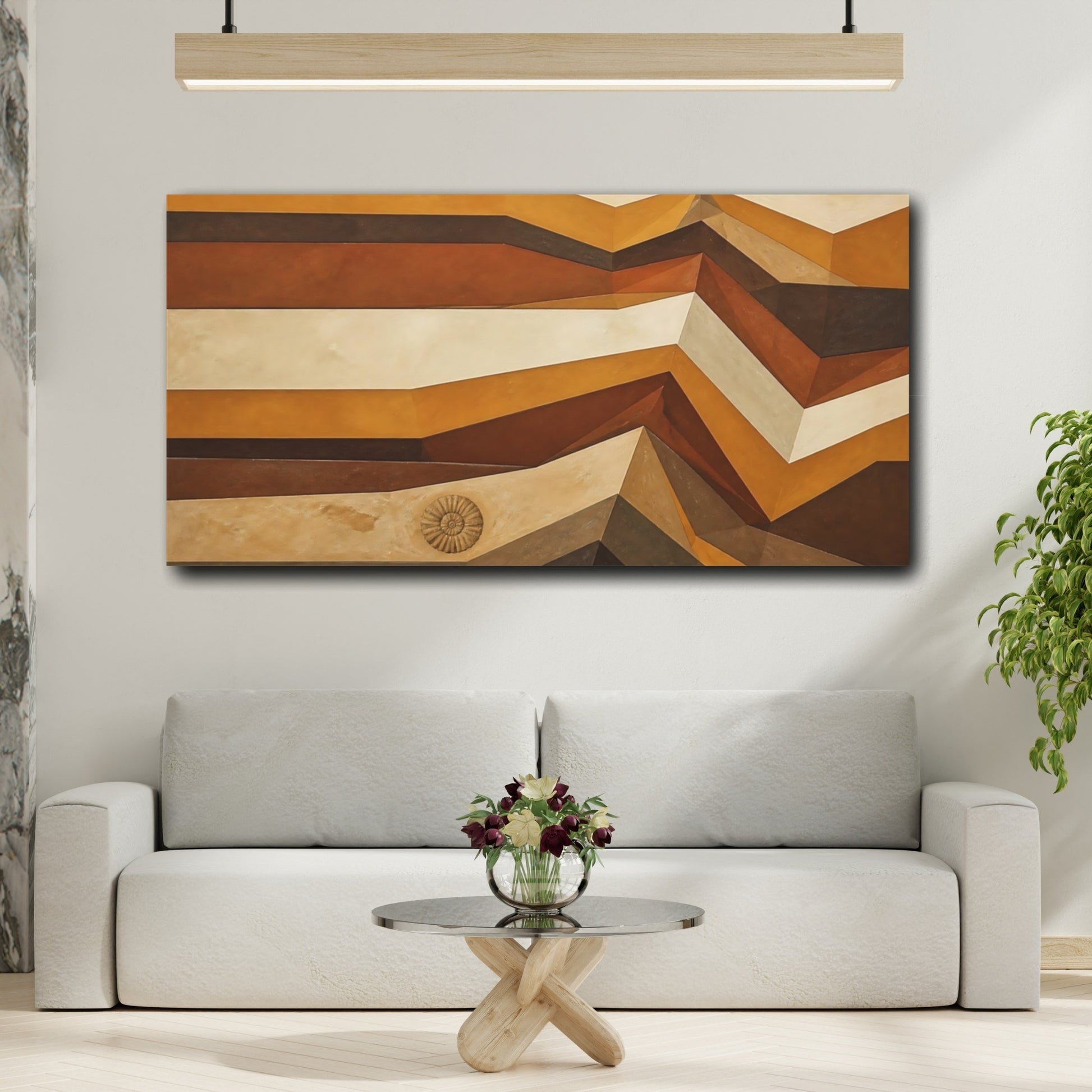 Mockup 2. Layered Earth Strata shown as canvas print