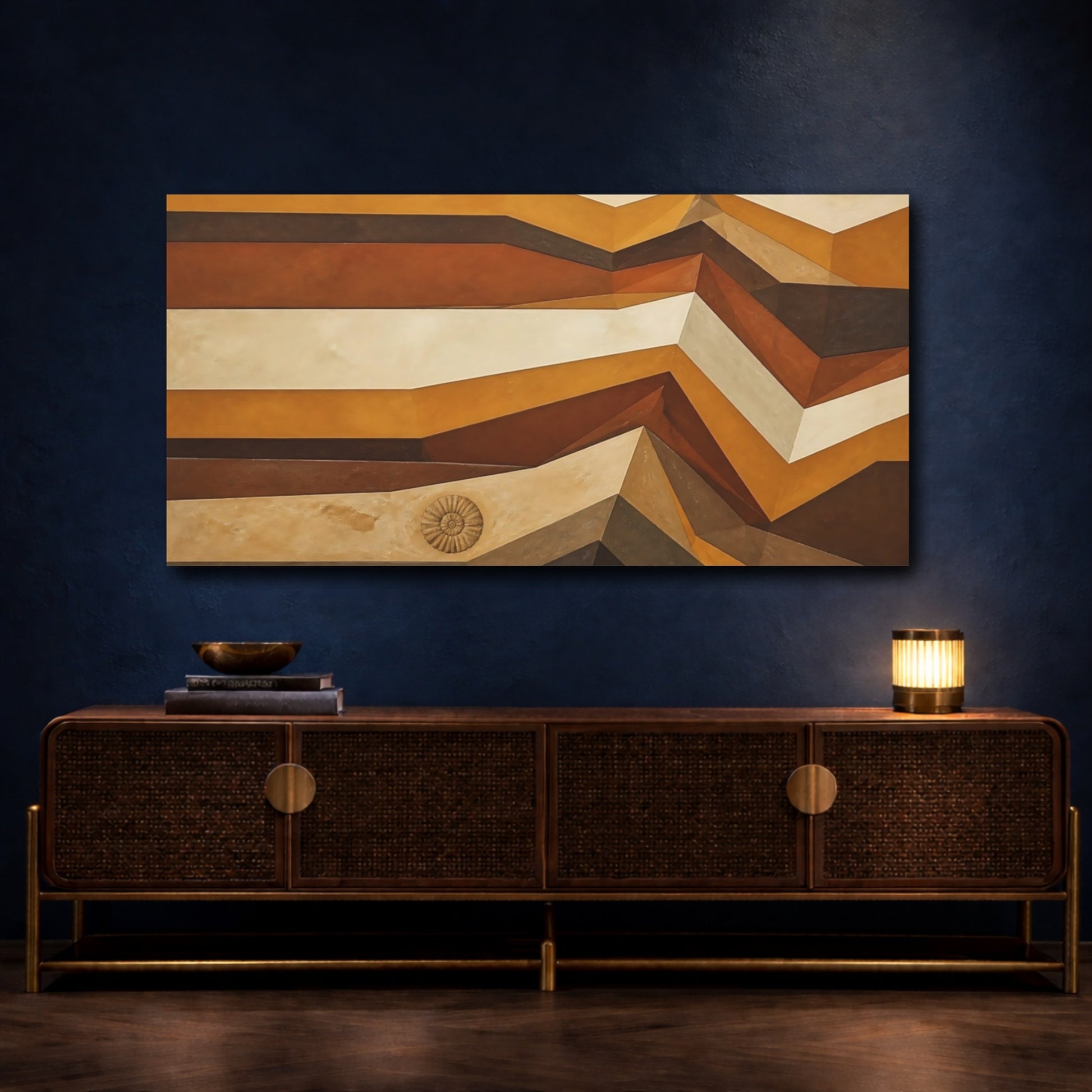 Mockup 4. Layered Earth Strata shown as canvas print