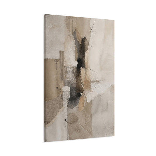 Main Mockup. Layered Neutral Collage shown as canvas print