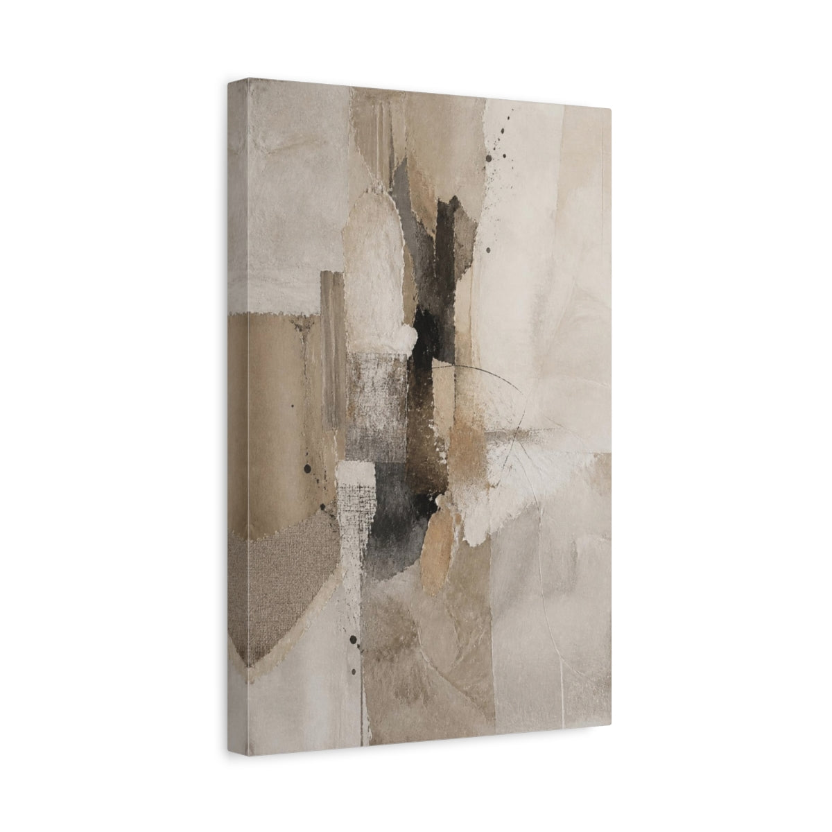 Side Mockup 4. Layered Neutral Collage shown as canvas print