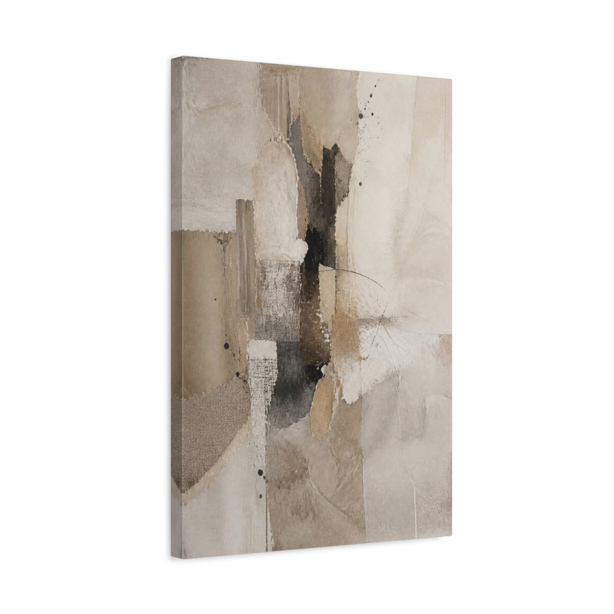Side Mockup 3. Layered Neutral Collage shown as canvas print
