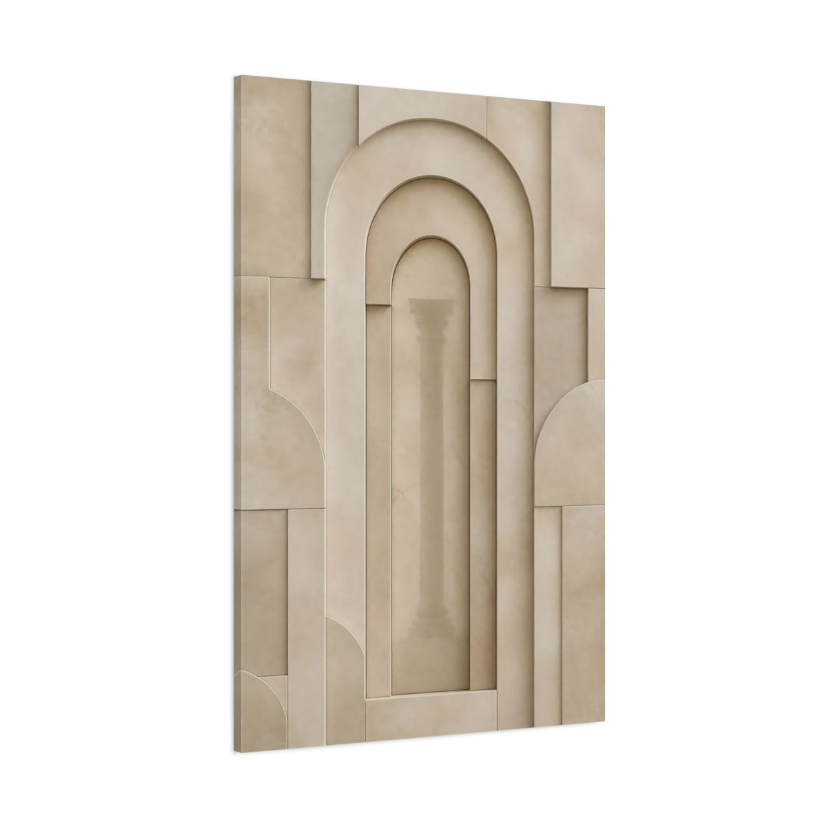 Side Mockup 1. Layered Stone Arch shown as canvas print