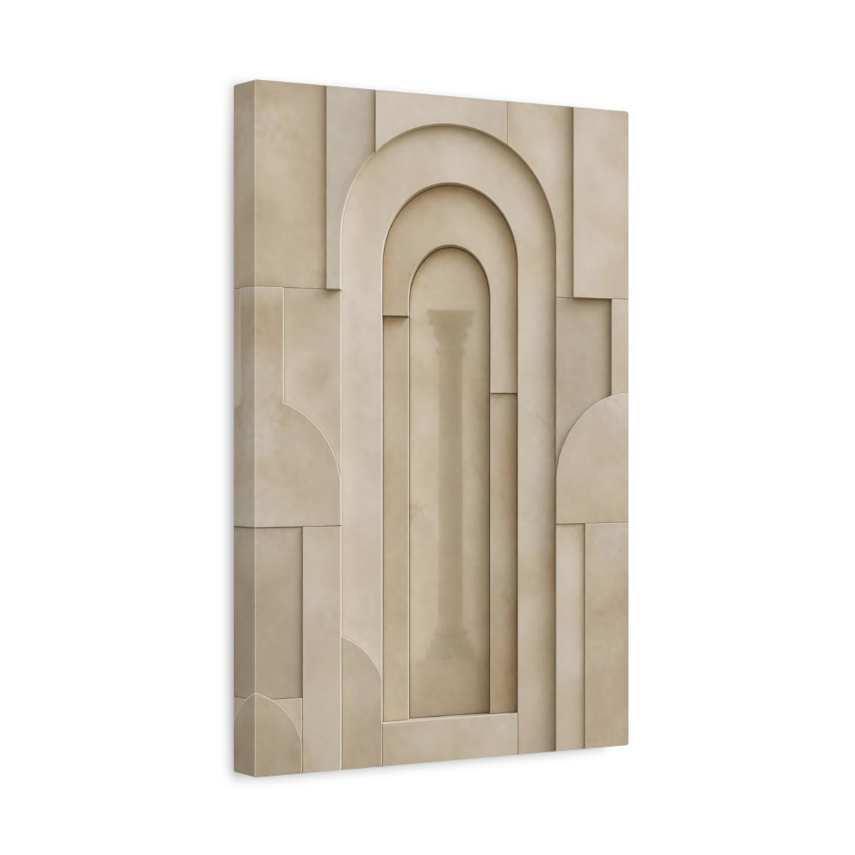 Side Mockup 4. Layered Stone Arch shown as canvas print